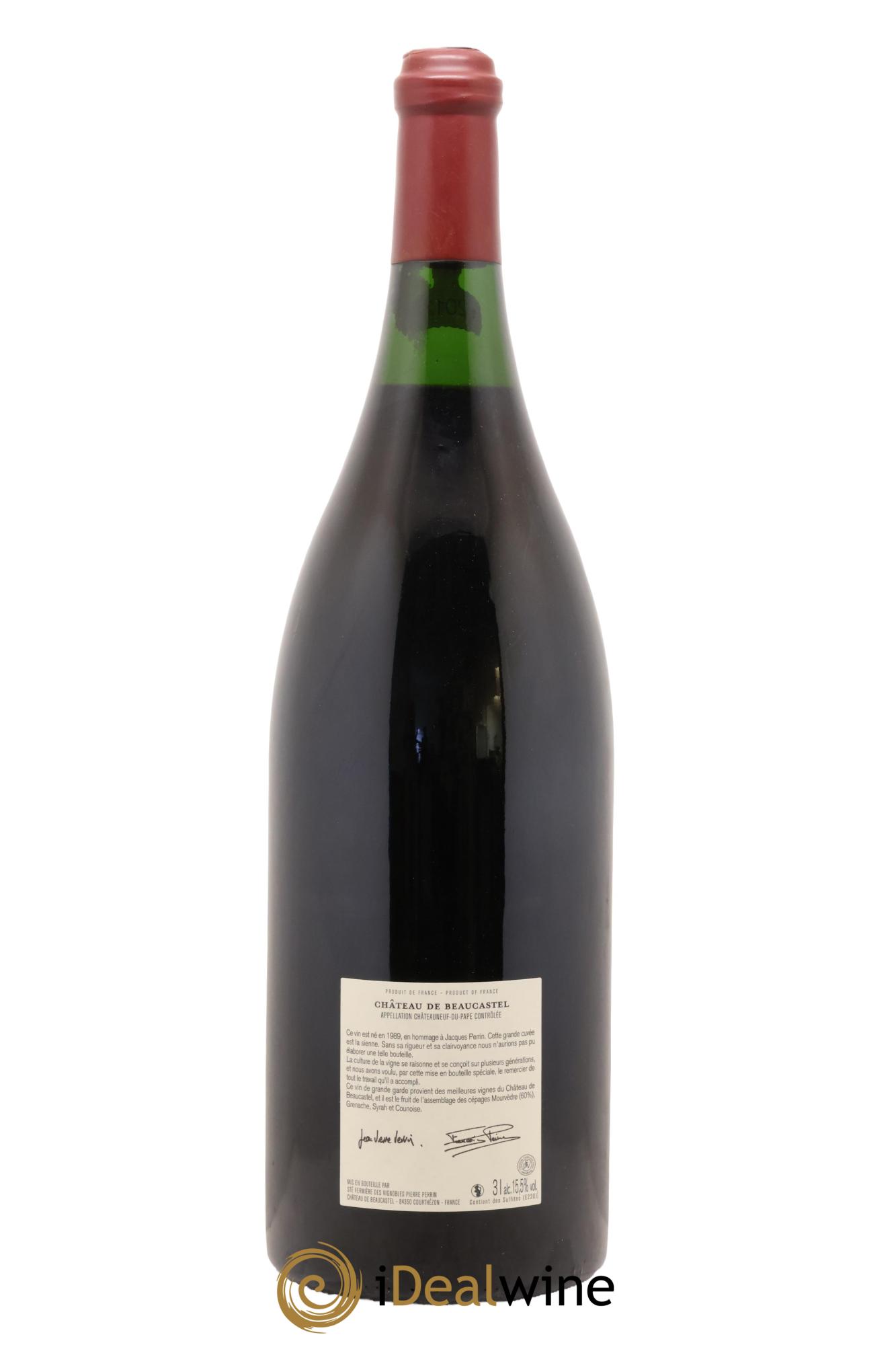 Châteauneuf-du-Pape Château de Beaucastel Hommage à Jacques Perrin Famille Perrin 2012 - Lotto di 1 jéroboam - 1