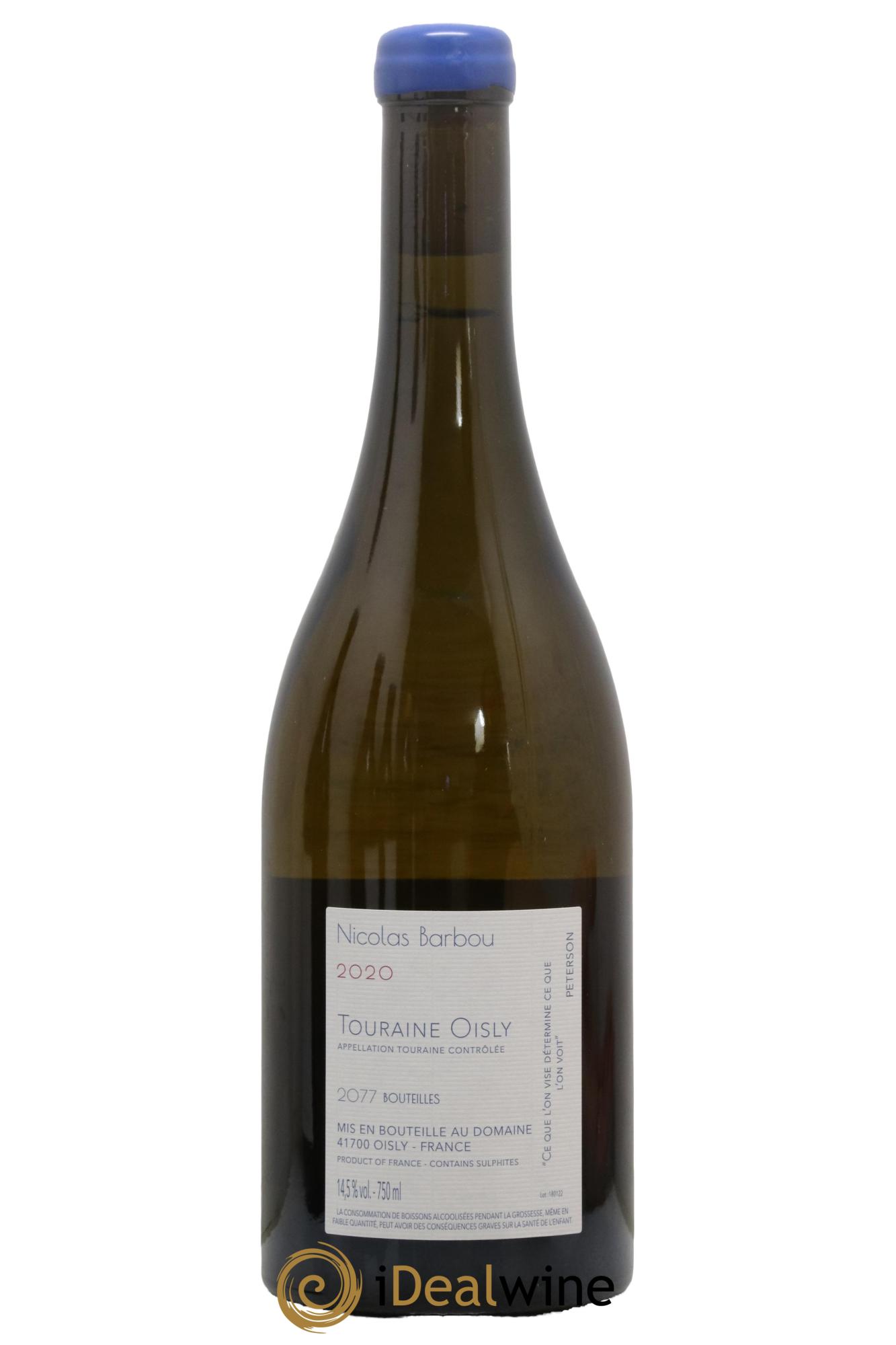 Touraine-Oisly Folie Insolente Nicolas Barbou  2020 - Lot de 1 bouteille - 1