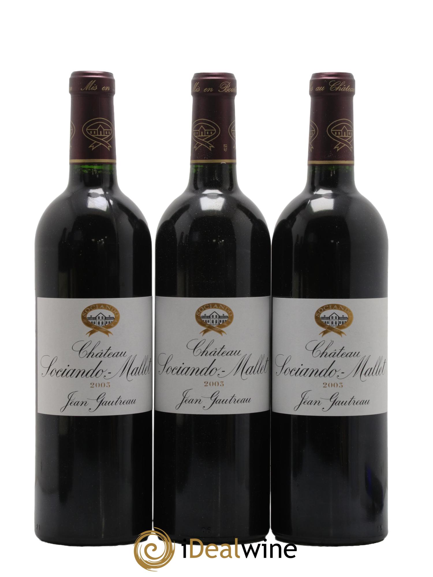 Château Sociando Mallet 2003 - Posten von 6 Flaschen - 1