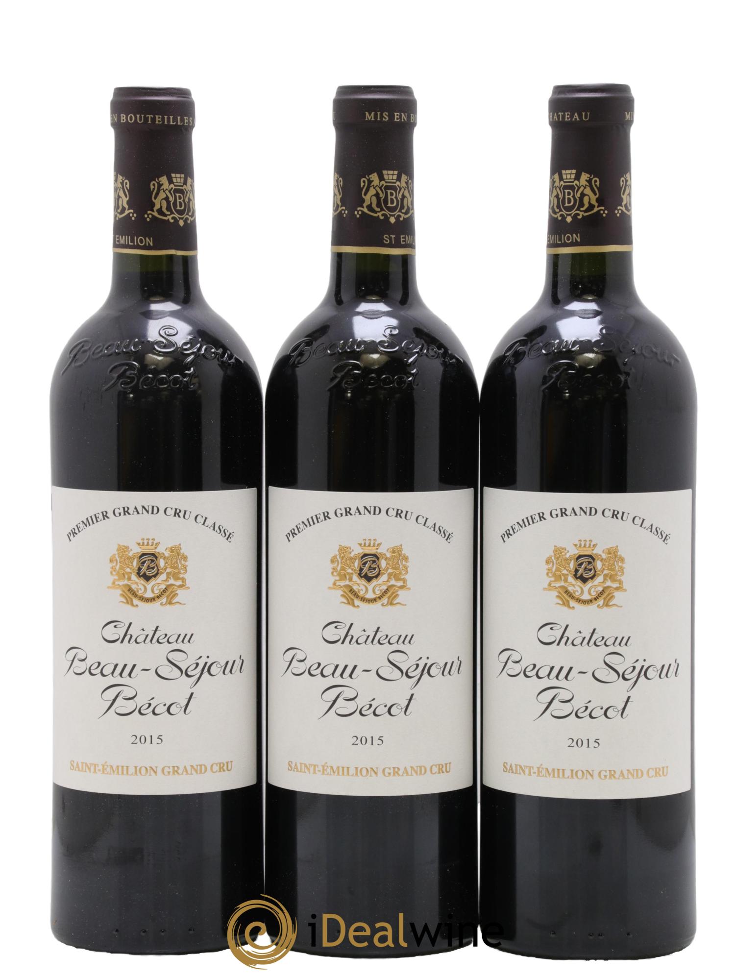 Château Beau-Séjour Bécot 1er Grand Cru Classé B 2015 - Lot de 3 bouteilles - 0