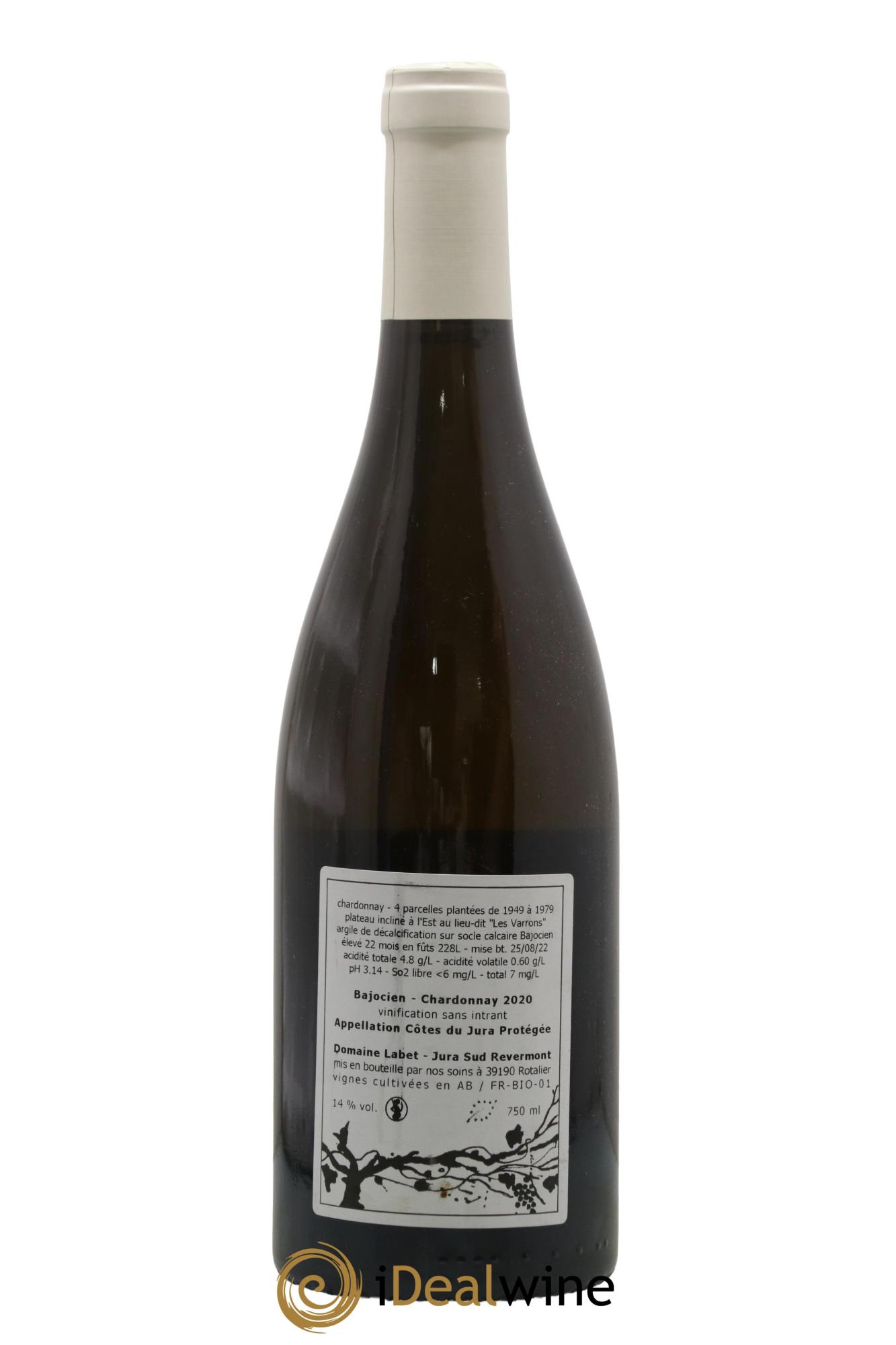 Côtes du Jura Chardonnay Bajocien Romain - Julien  - Charline Labet 2020 - Lot of 1 bottle - 1