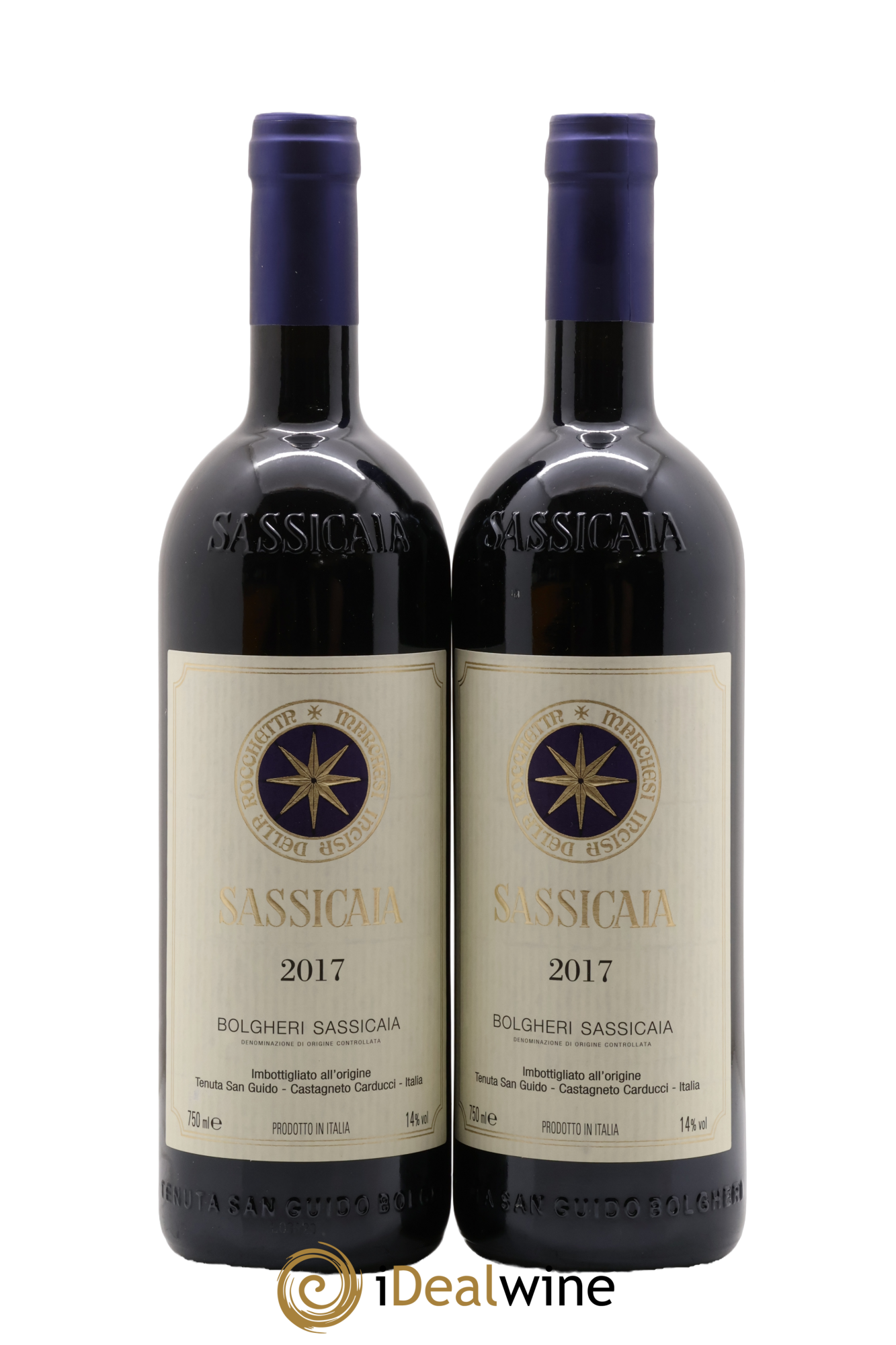 Bolgheri DOC Sassicaia Tenuta San Guido 2017 - Lote de 2 botellas - 0
