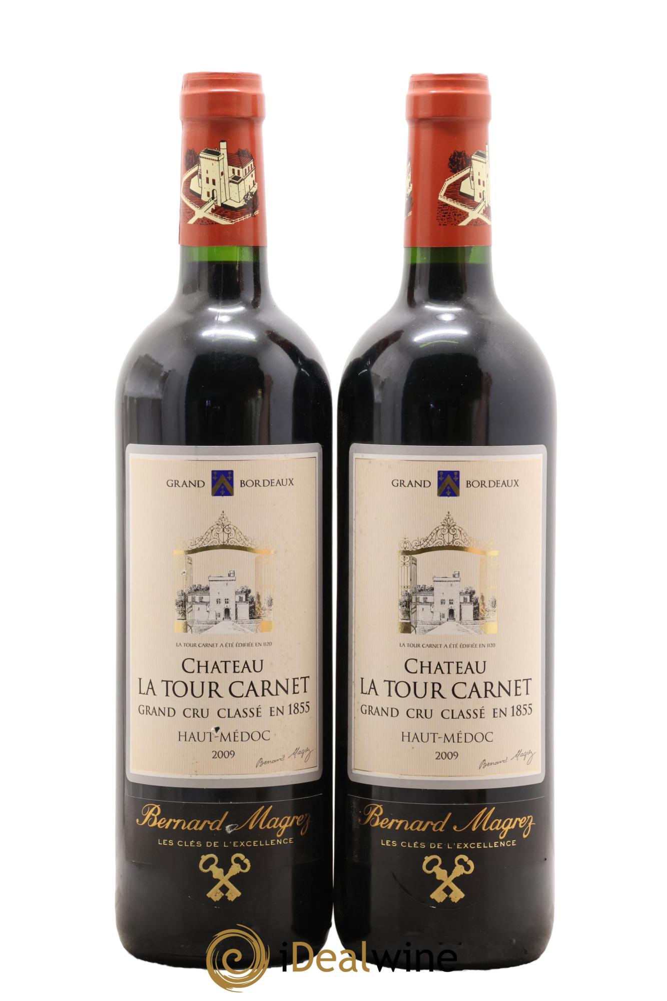 Château la Tour Carnet 4ème Grand Cru Classé 2009 - Lot de 2 bouteilles - 0