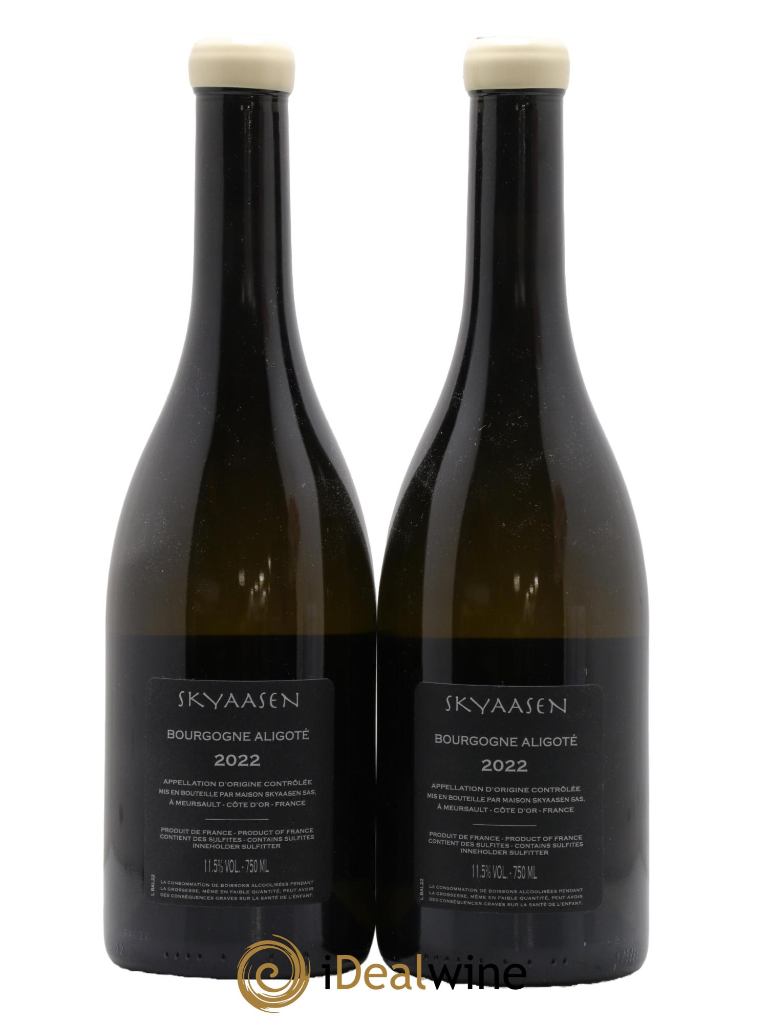 Bourgogne Aligoté Maison Skyaasen 2022 - Lot de 2 bouteilles - 1