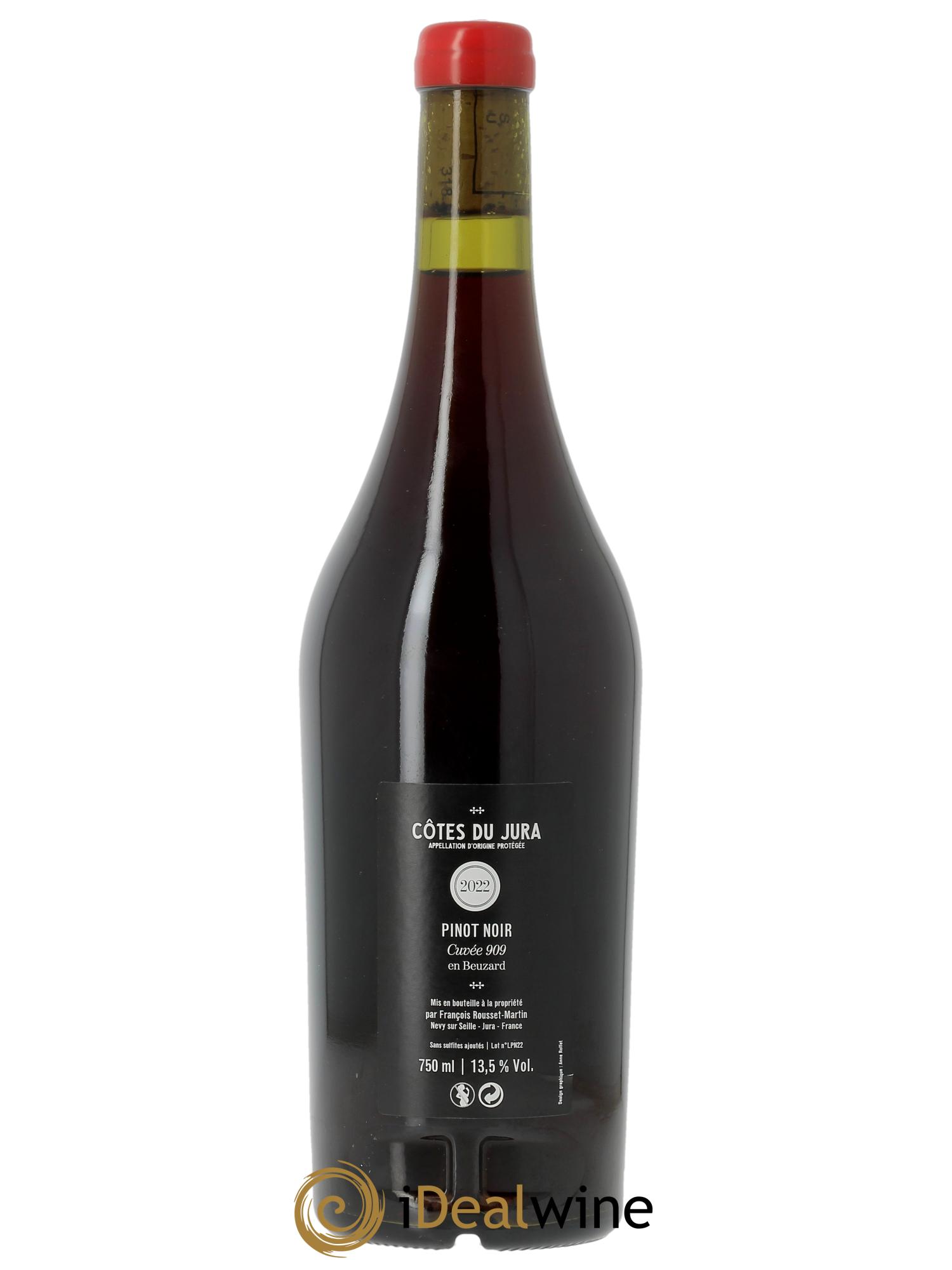 Côtes du Jura Pinot noir En Beuzard 909 François Rousset Martin 2022 - Lot de 1 bouteille - 1