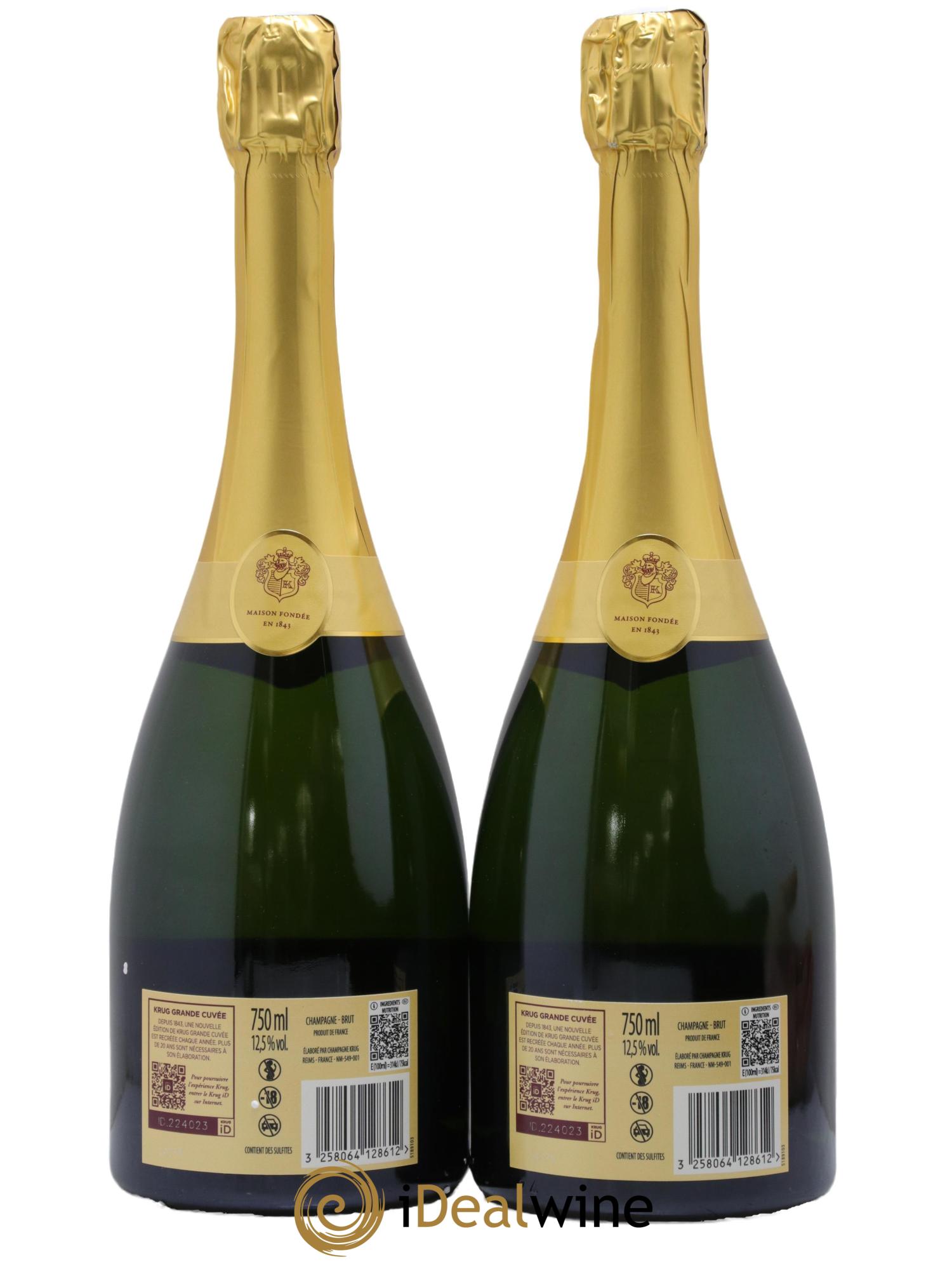 Grande Cuvée Brut - 173ème édition Krug - Lot de 2 bouteilles - 1