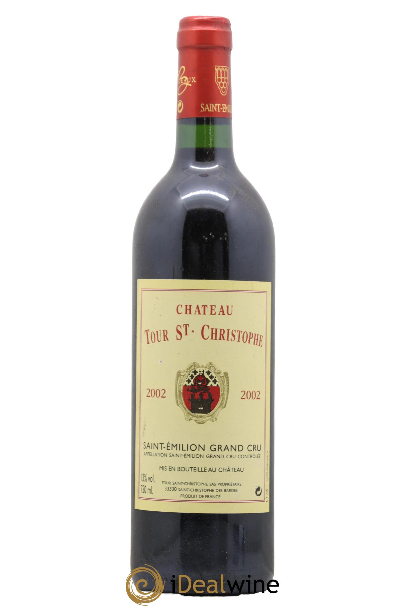 Saint-Émilion Grand Cru Tour St Christophe 2002 - Lot de 1 bouteille - 0