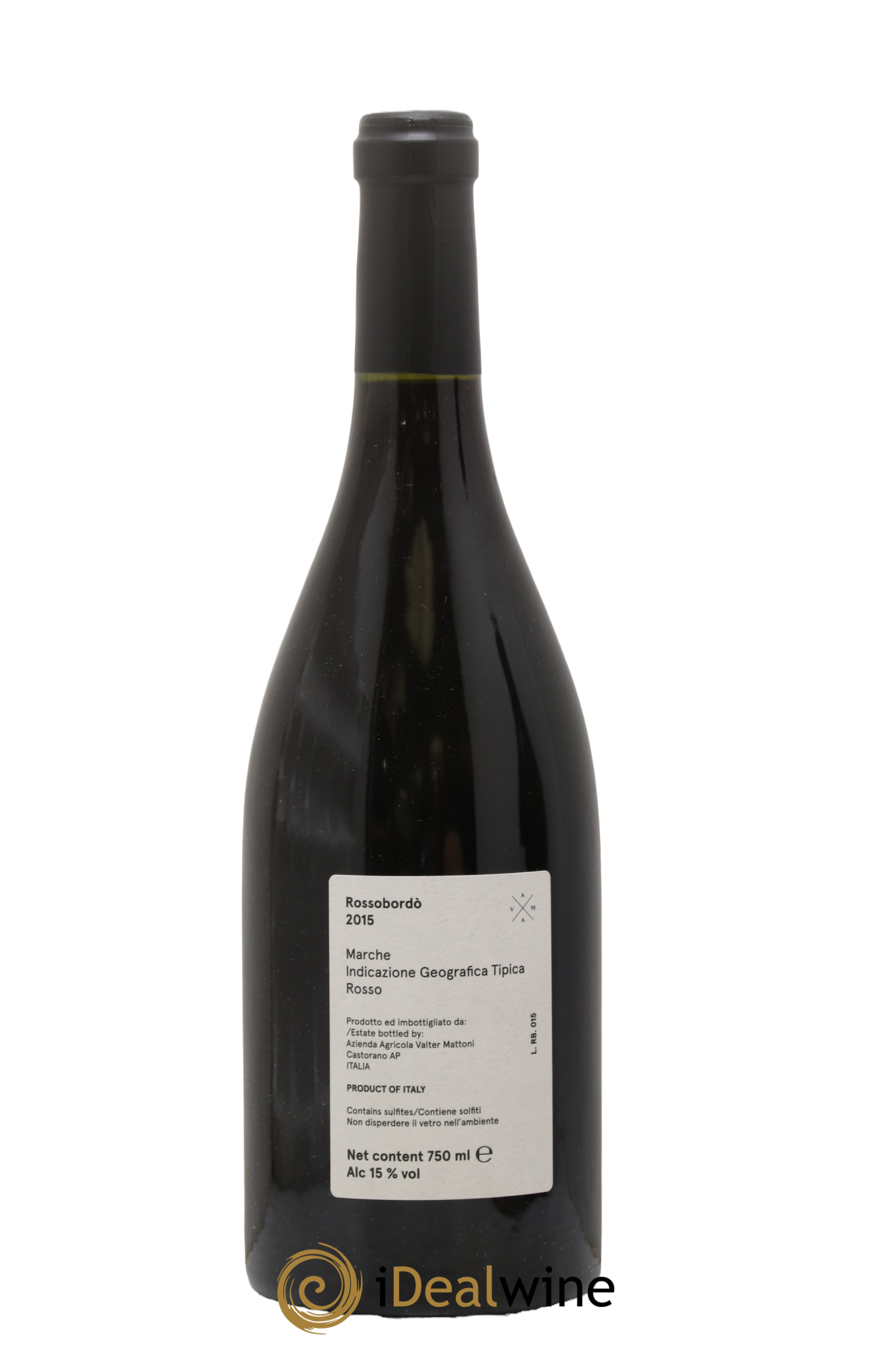 Italie IGT Marche - Rossobordo - Valter Mattoni 2015 - Lot of 1 bottle - 1