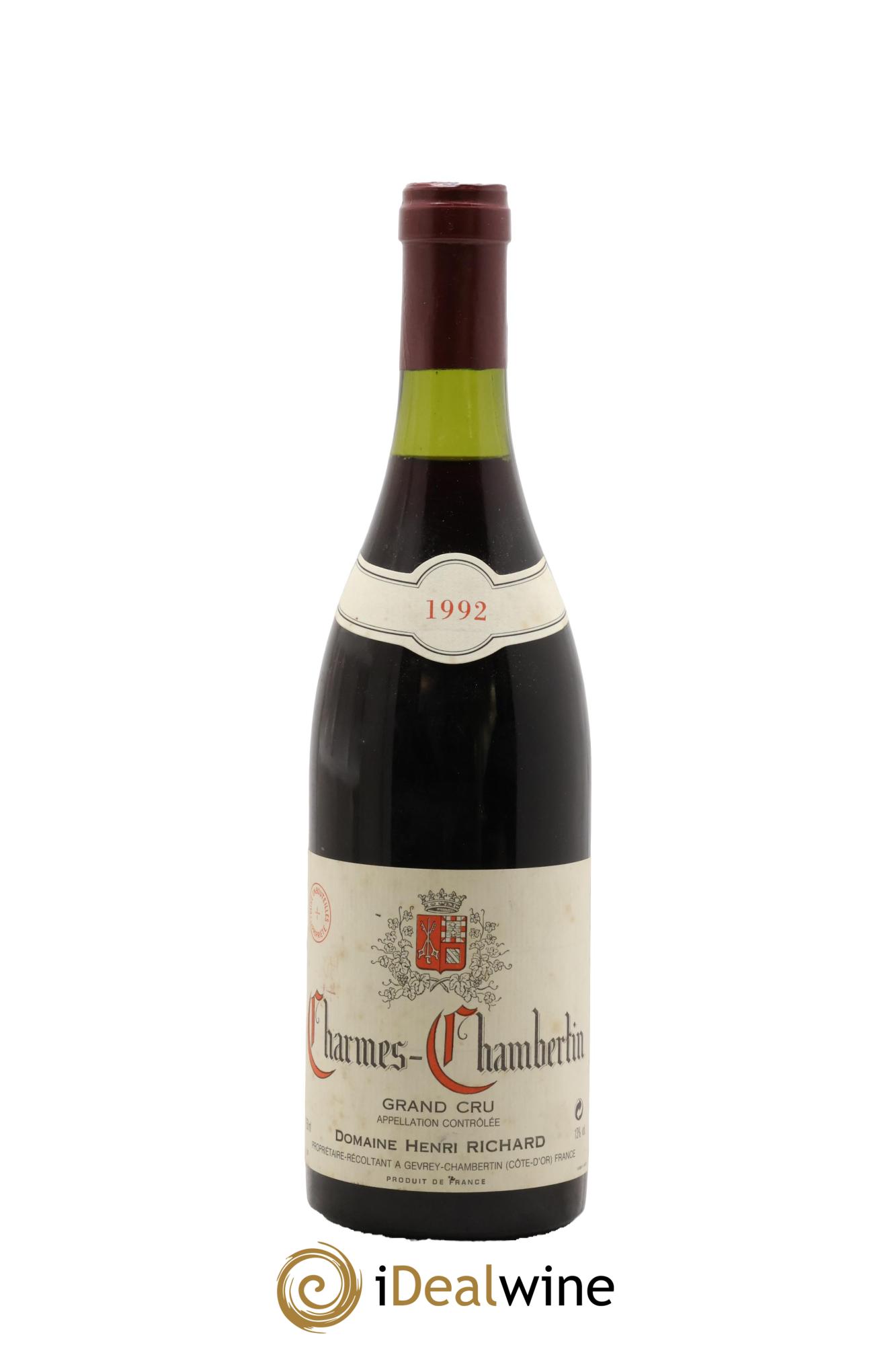 Charmes-Chambertin Grand Cru Henri Richard 1992 - Posten von 1 Flasche - 0