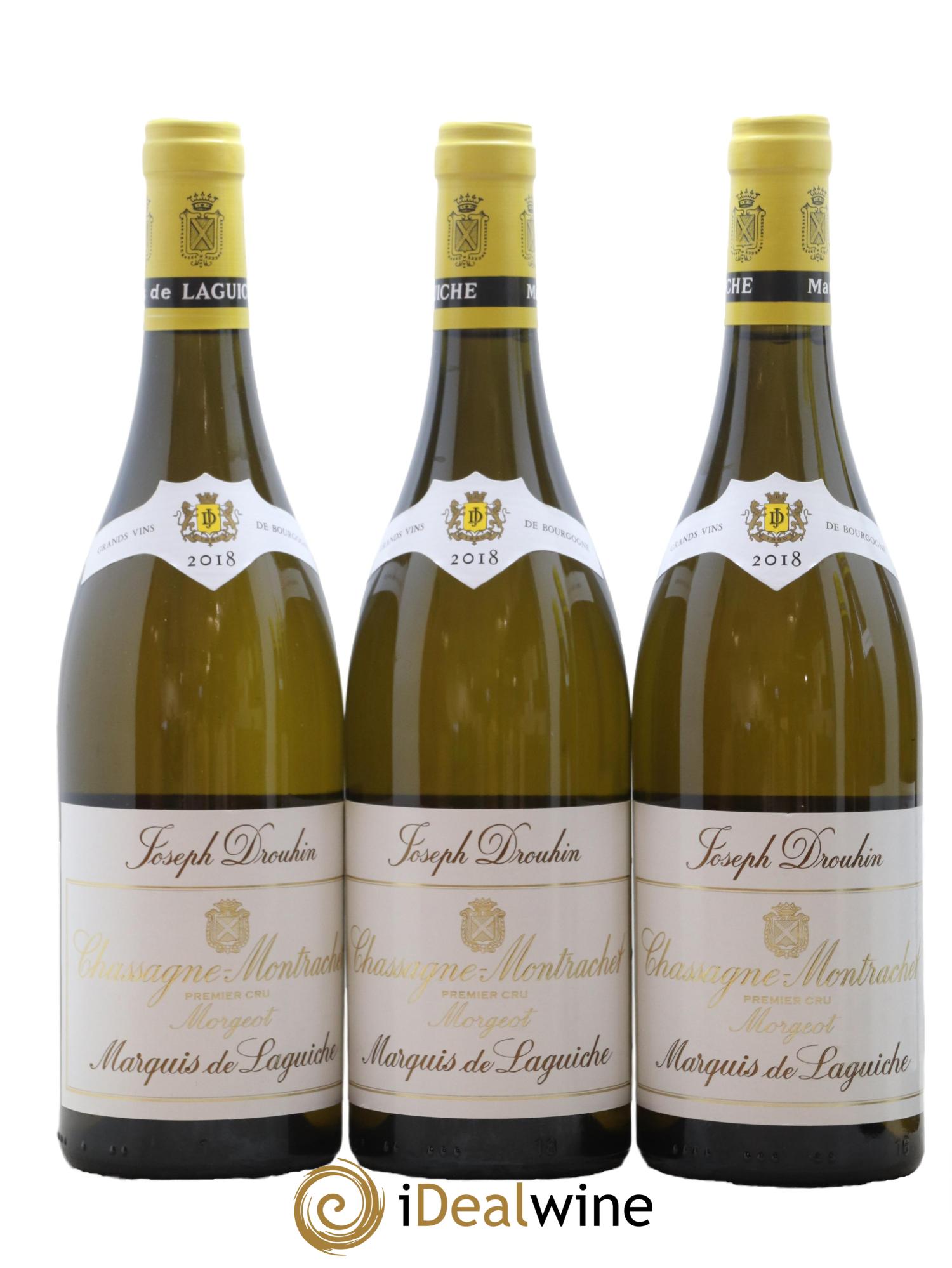 Chassagne-Montrachet 1er Cru Morgeot - Marquis de Laguiche Joseph Drouhin 2018 - Posten von 6 Flaschen - 3