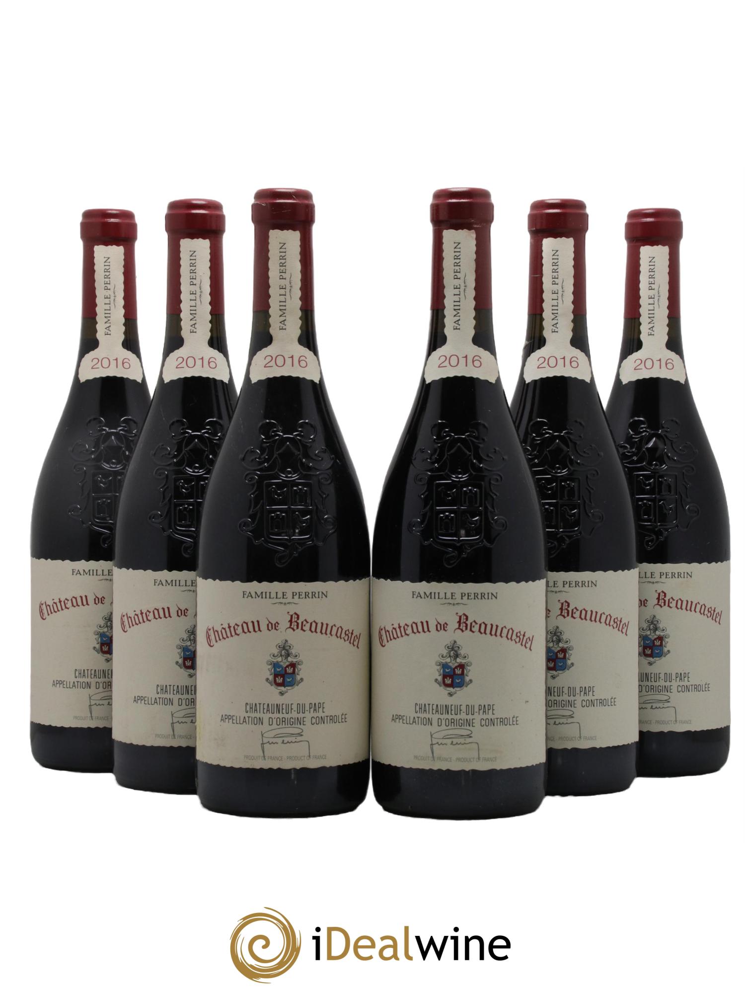 Châteauneuf-du-Pape Château de Beaucastel Famille Perrin 2016 - Lotto di 6 bottiglie - 0