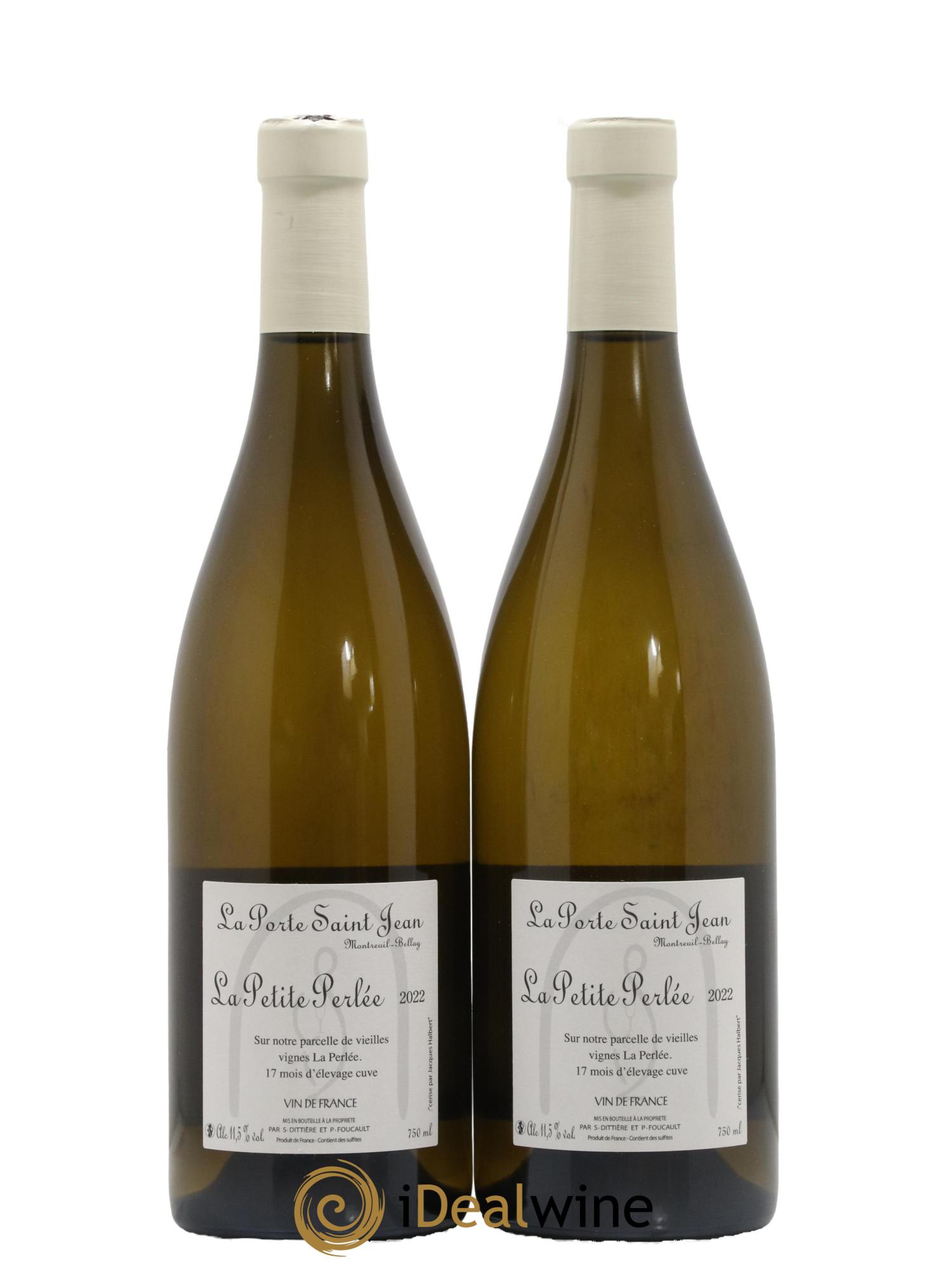 Vin de France La Petite Perlee La Porte Saint Jean 2022 - Lot of 2 bottles - 1