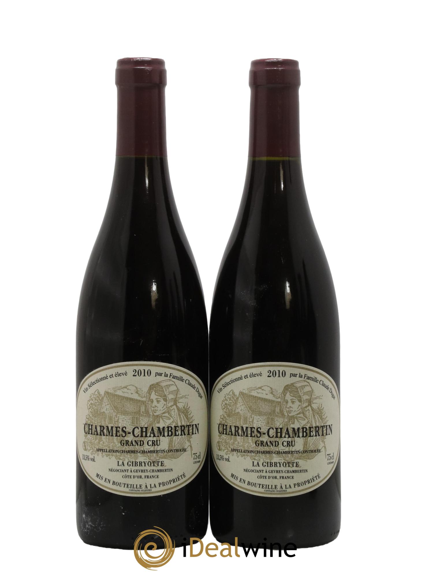 Charmes-Chambertin Grand Cru La Gibryotte Claude Dugat 2010 - Lot of 2 bottles - 0