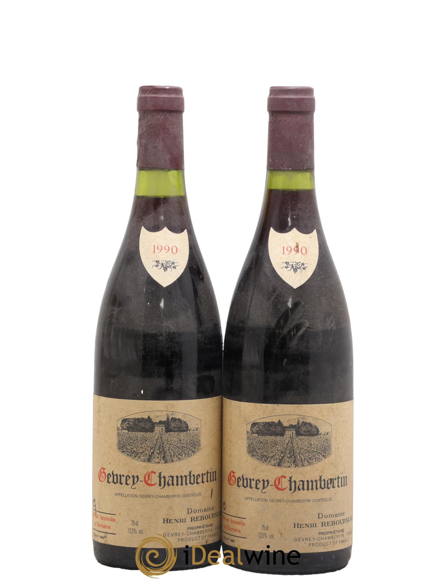 Gevrey-Chambertin Henri Rebourseau (Domaine) 1990 - Lot de 2 bouteilles - 0