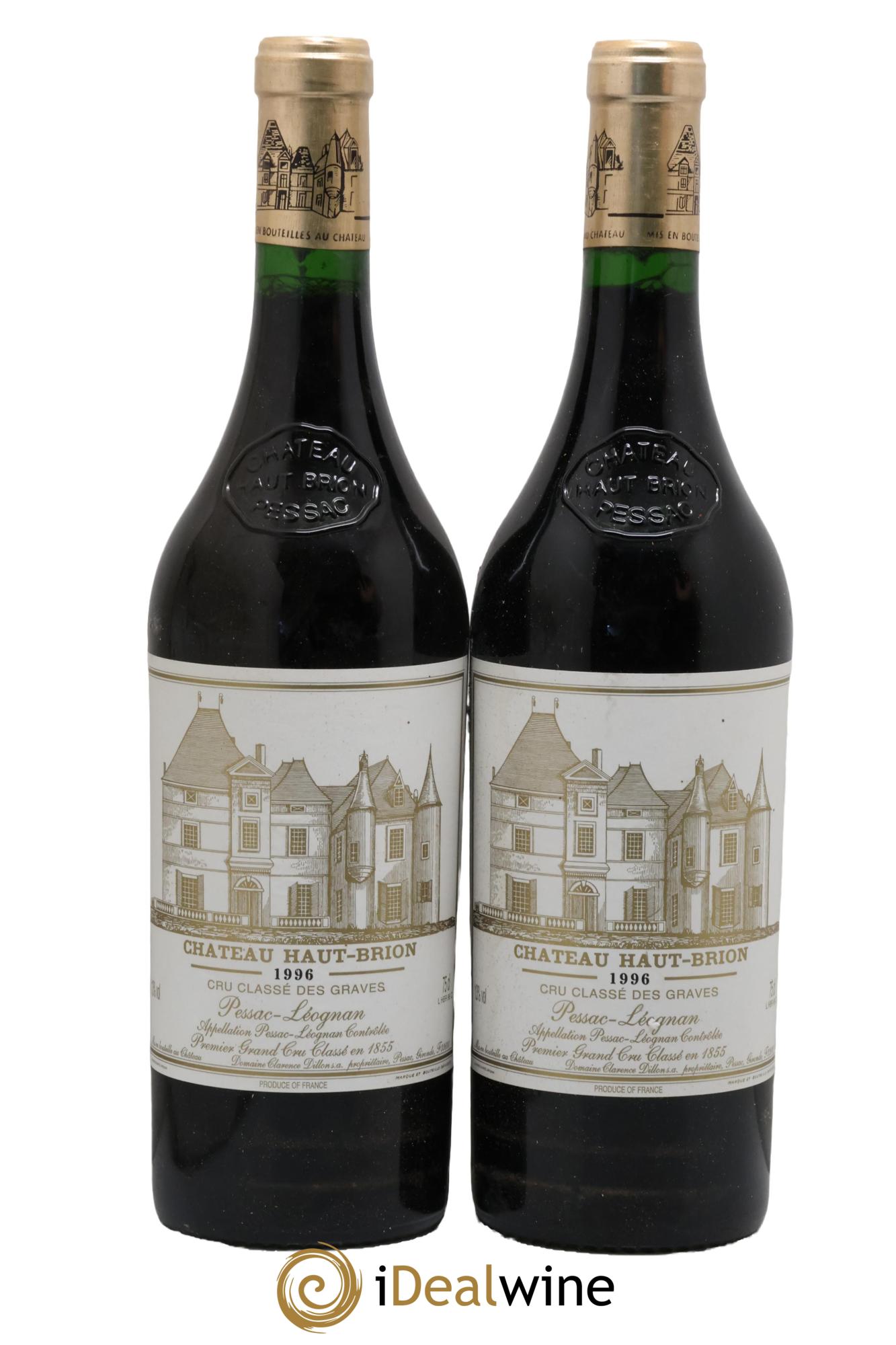 Château Haut Brion 1er Grand Cru Classé 1996 - Lotto di 2 bottiglie - 0
