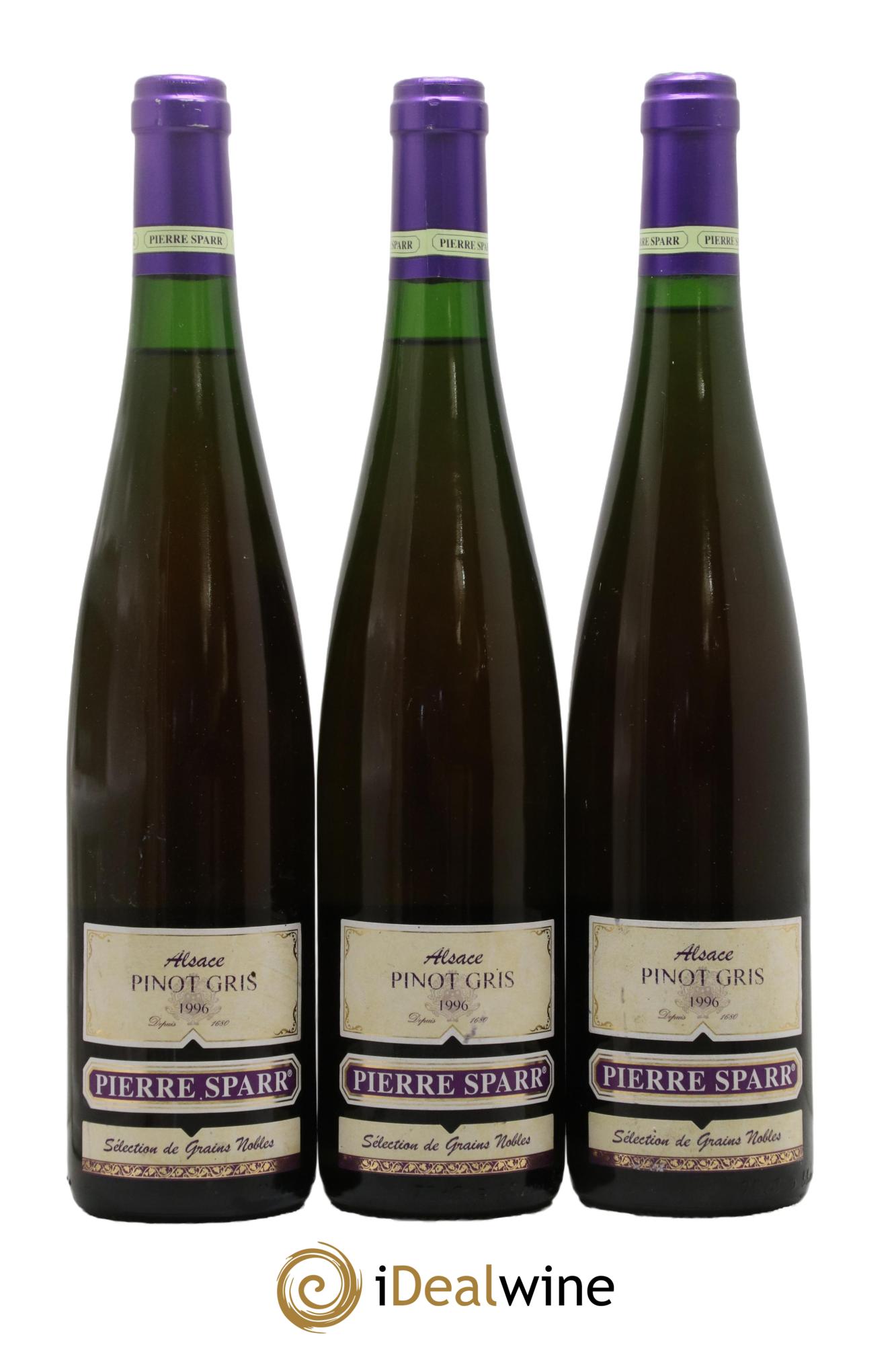 Alsace Pinot Gris Sélection de Grains Nobles Pierre Sparr  1996 - Lot of 3 bottles - 0