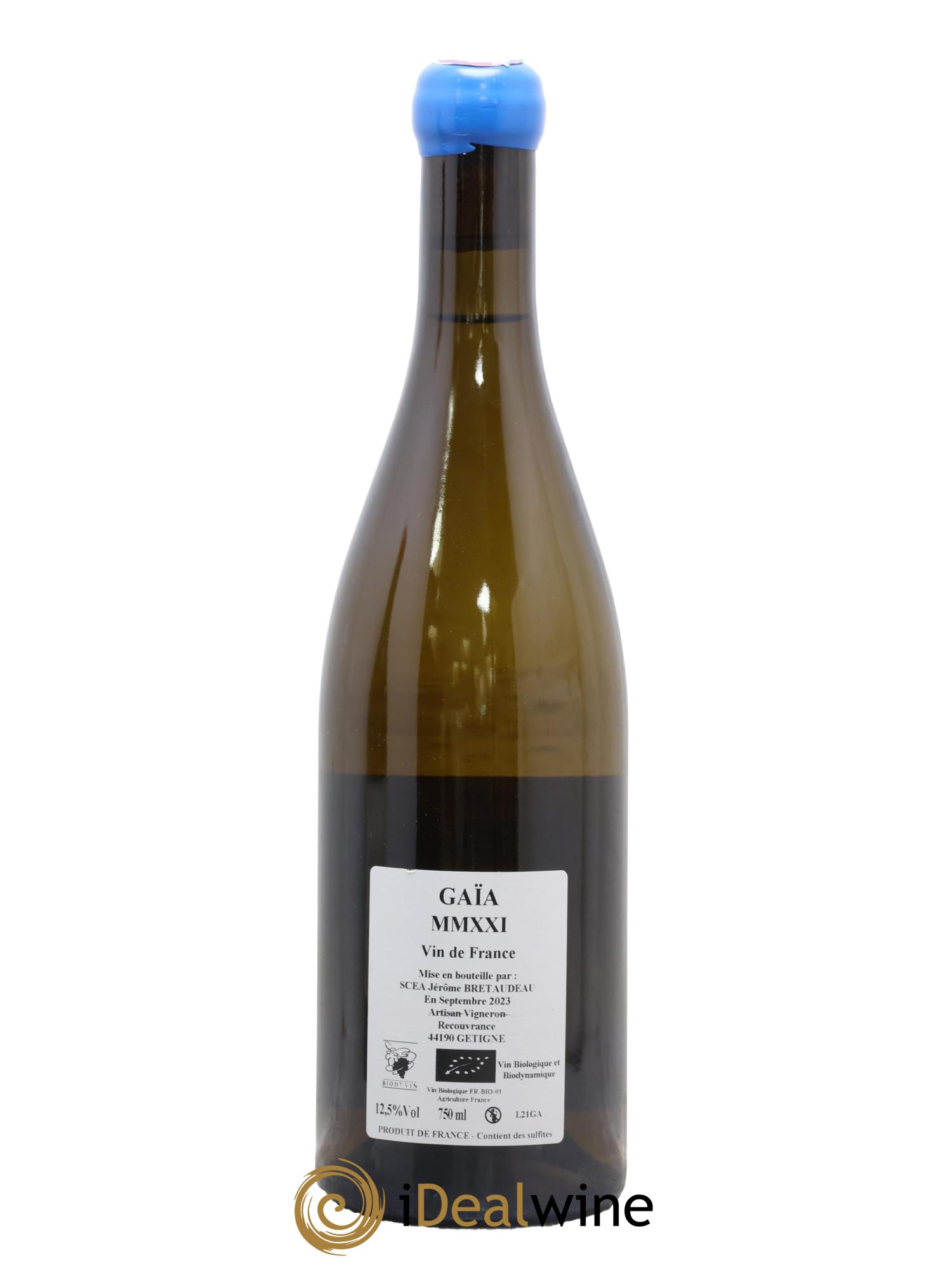 Muscadet-Sèvre-et-Maine Gaia Jérôme Bretaudeau - Domaine de Bellevue 2021 - Lot de 1 bouteille - 1