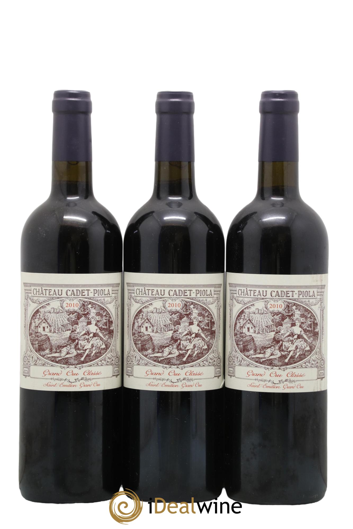 Château Cadet Piola Grand Cru Classé 2010 - Lot de 3 bouteilles - 0