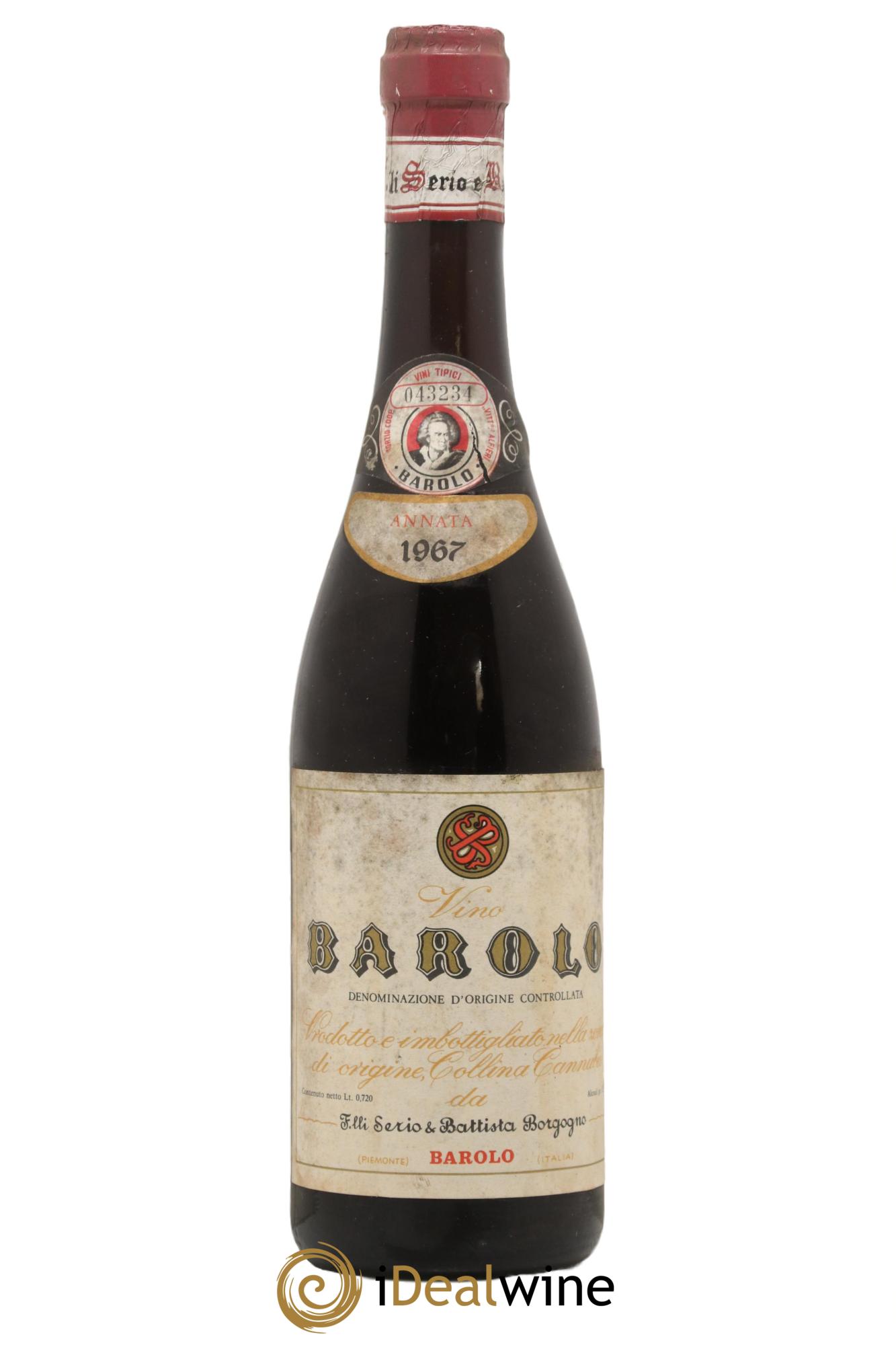 Barolo Serio E Battista Borgogno 1967 - Lot de 1 bouteille - 0