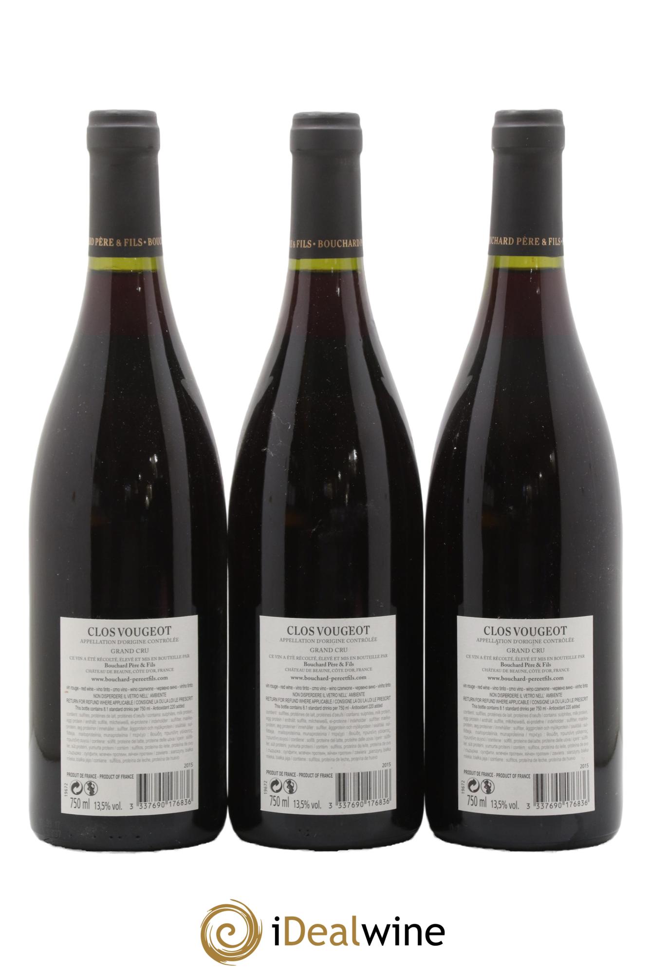 Clos de Vougeot Grand Cru Bouchard Père & Fils 2015 - Lot de 6 bouteilles - 2