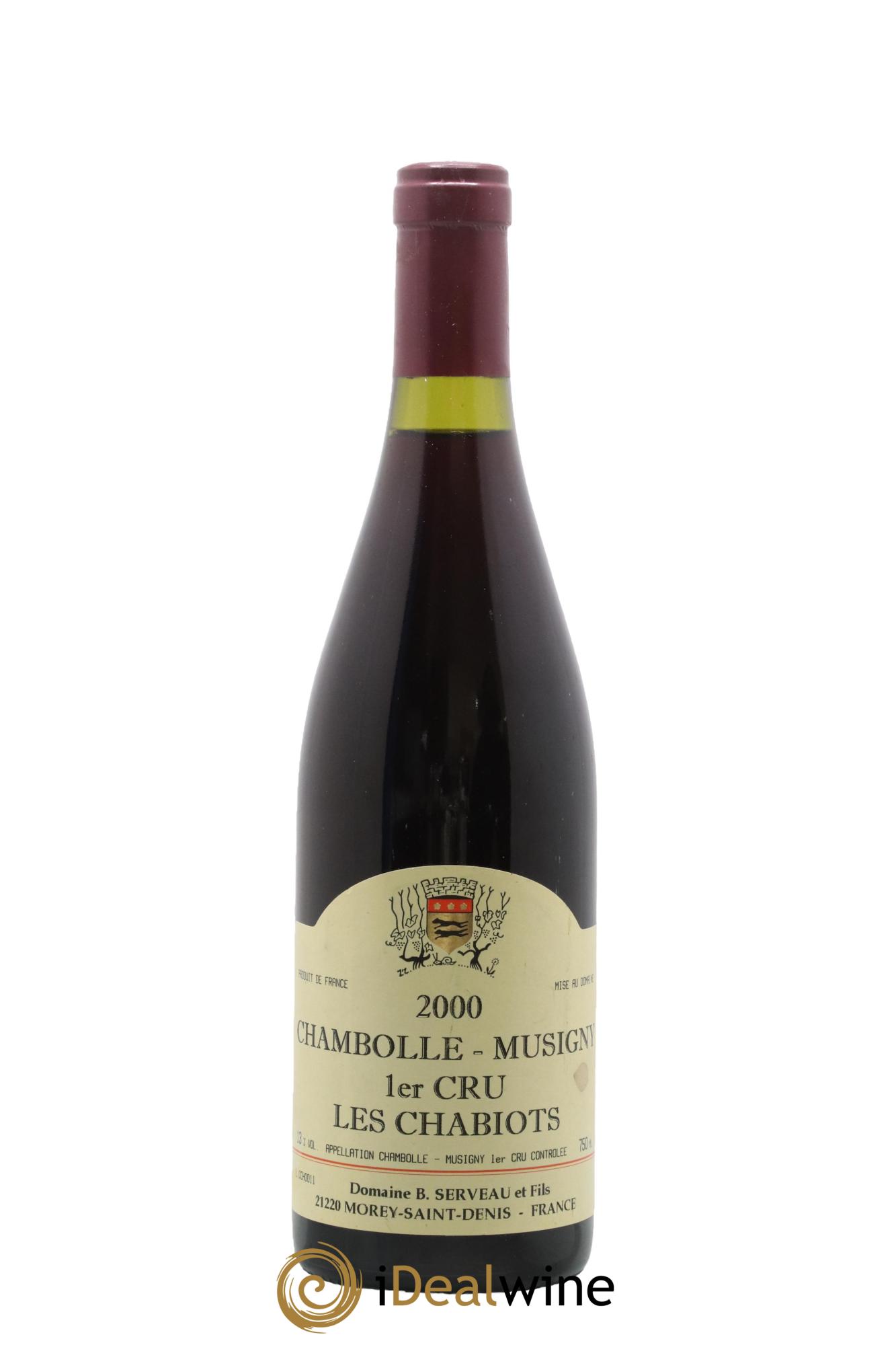 Chambolle-Musigny 1er Cru Les Chabiots Domaine Bernard Serveau 2000 - Lot de 1 bouteille - 0