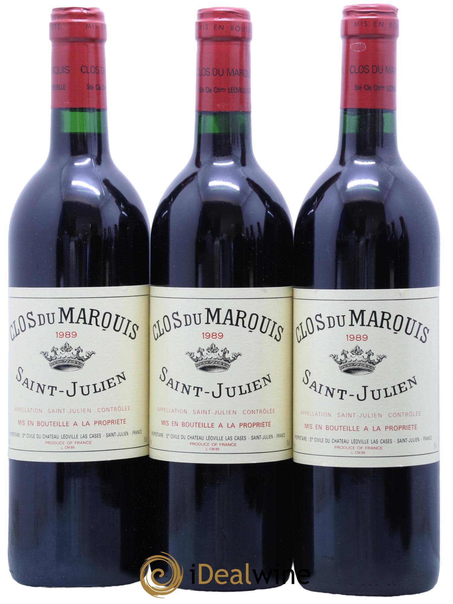 Clos du Marquis 1989 - Lot de 3 bouteilles - 0