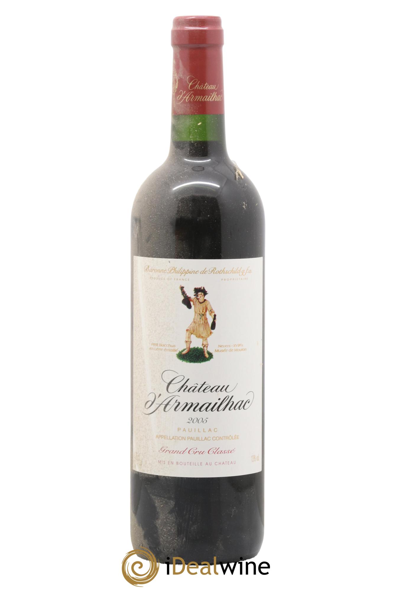 Château d' Armailhac - Mouton Baron(ne) Philippe 5ème Grand Cru Classé 2005 - Lot of 1 bottle - 0