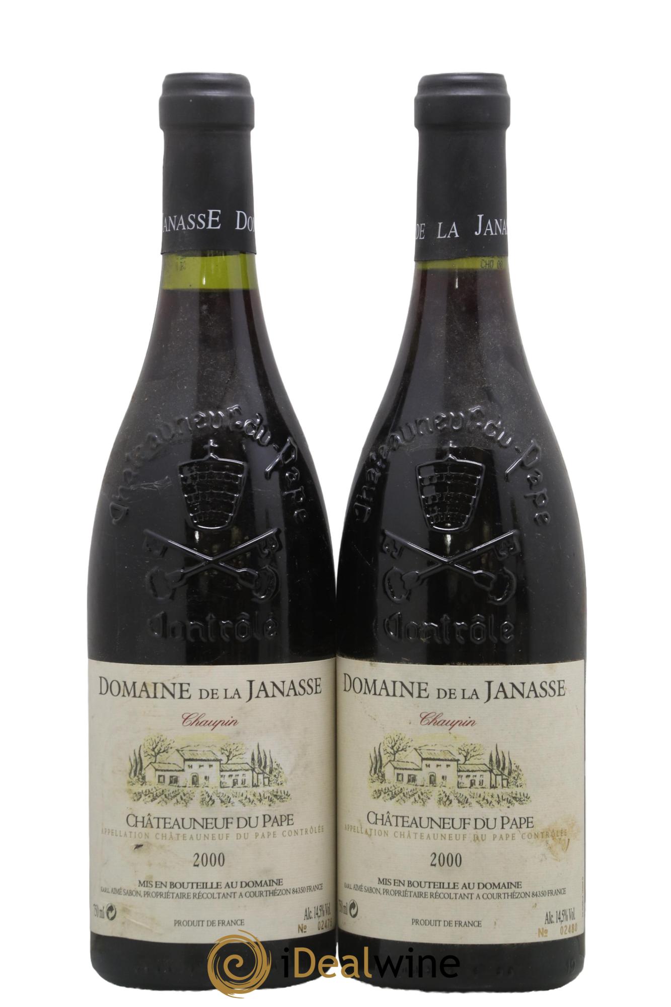 Châteauneuf-du-Pape Cuvée Chaupin La Janasse (Domaine de) 2000 - Lot de 2 bouteilles - 0