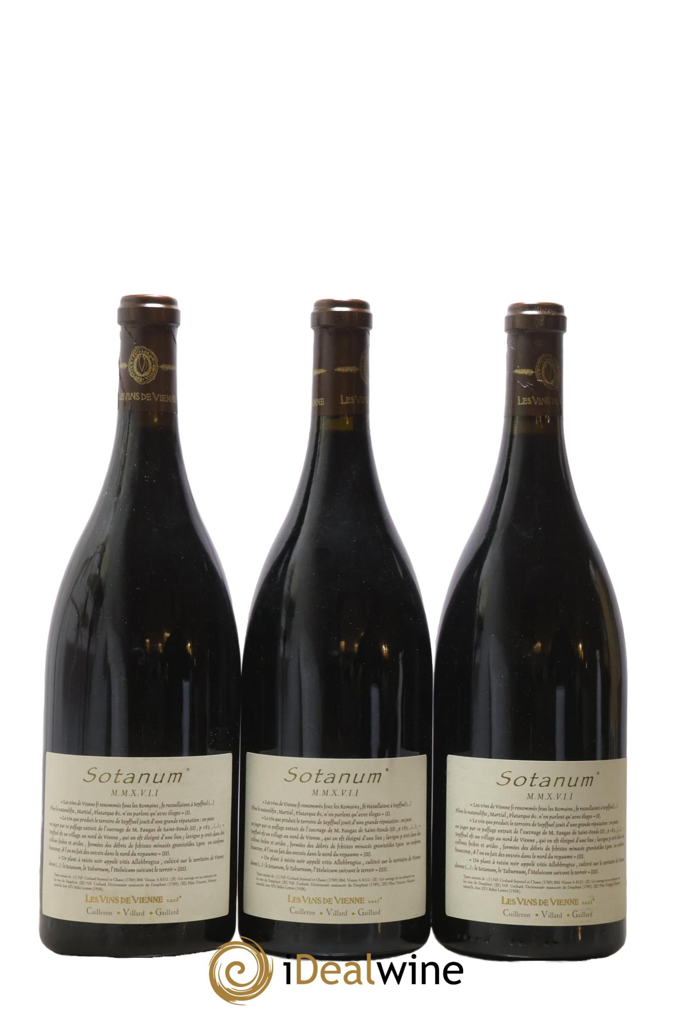IGP Collines Rhodaniennes Sotanum Les Vins de Vienne 2017 - Lotto di 3 magnum - 0