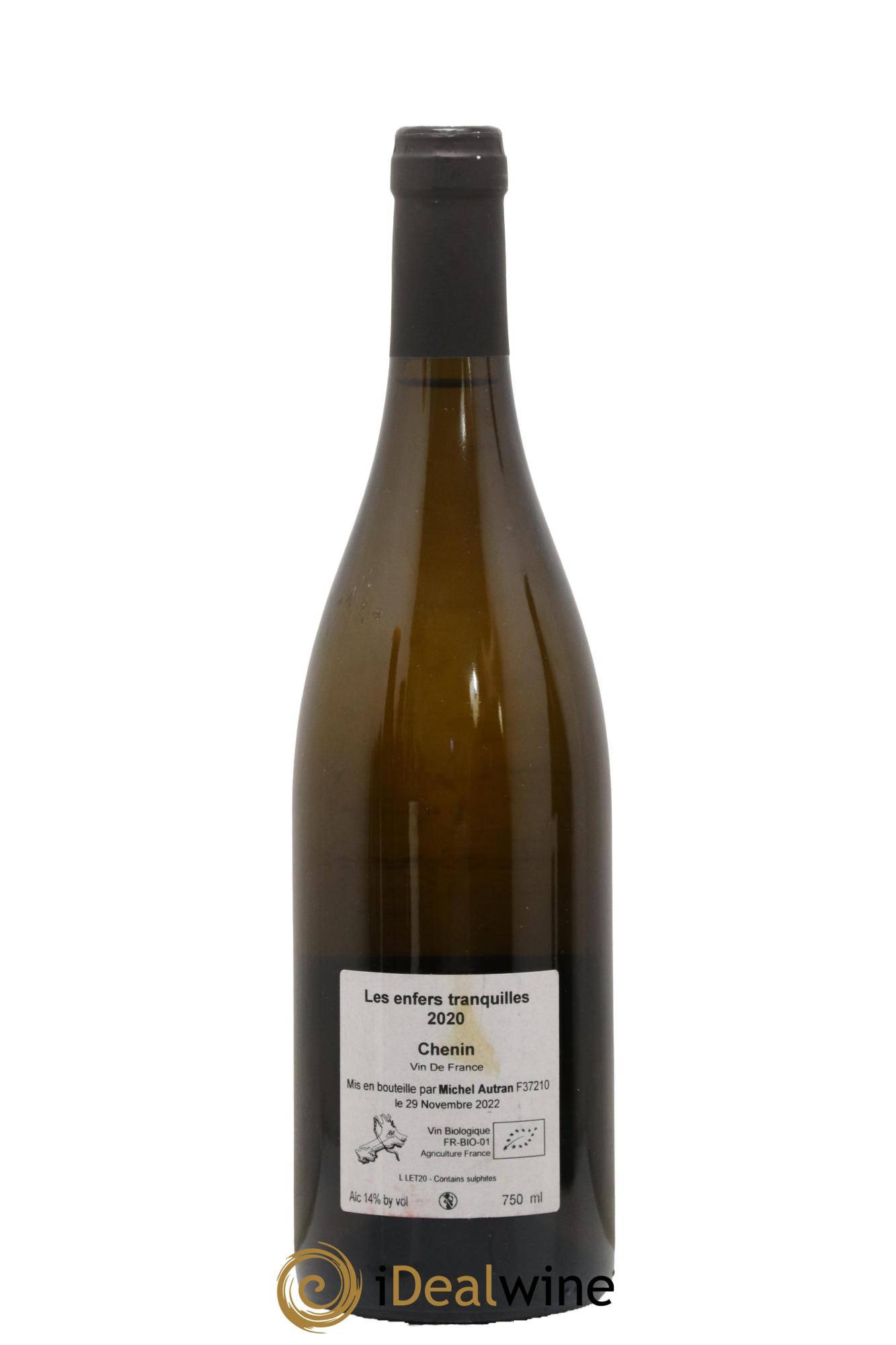 Vin de France Les Enfers Tranquilles Michel Autran 2020 - Lot de 1 bouteille - 1