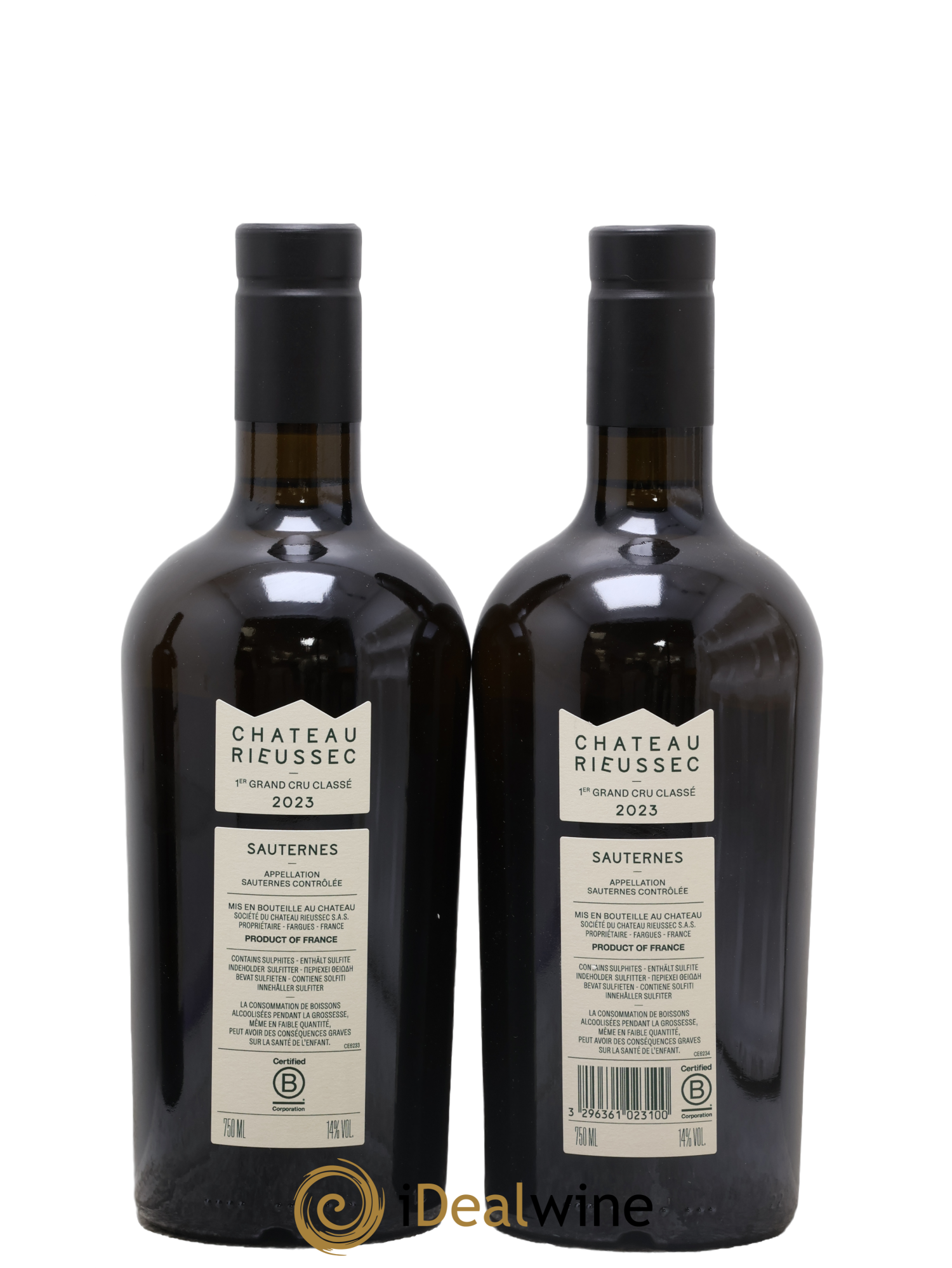 Château Rieussec 1er Grand Cru Classé 2023 - Lot de 2 bouteilles - 1
