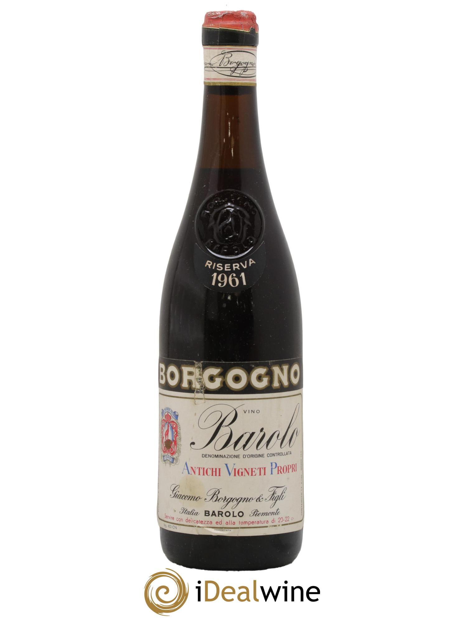 Barolo DOCG Riserva Giacomo Borgogno 1961 - Lot de 1 bouteille - 0