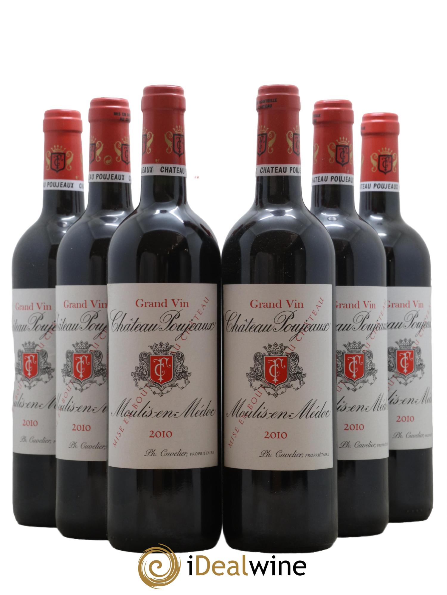 Château Poujeaux 2010 - Lot de 6 bouteilles - 0