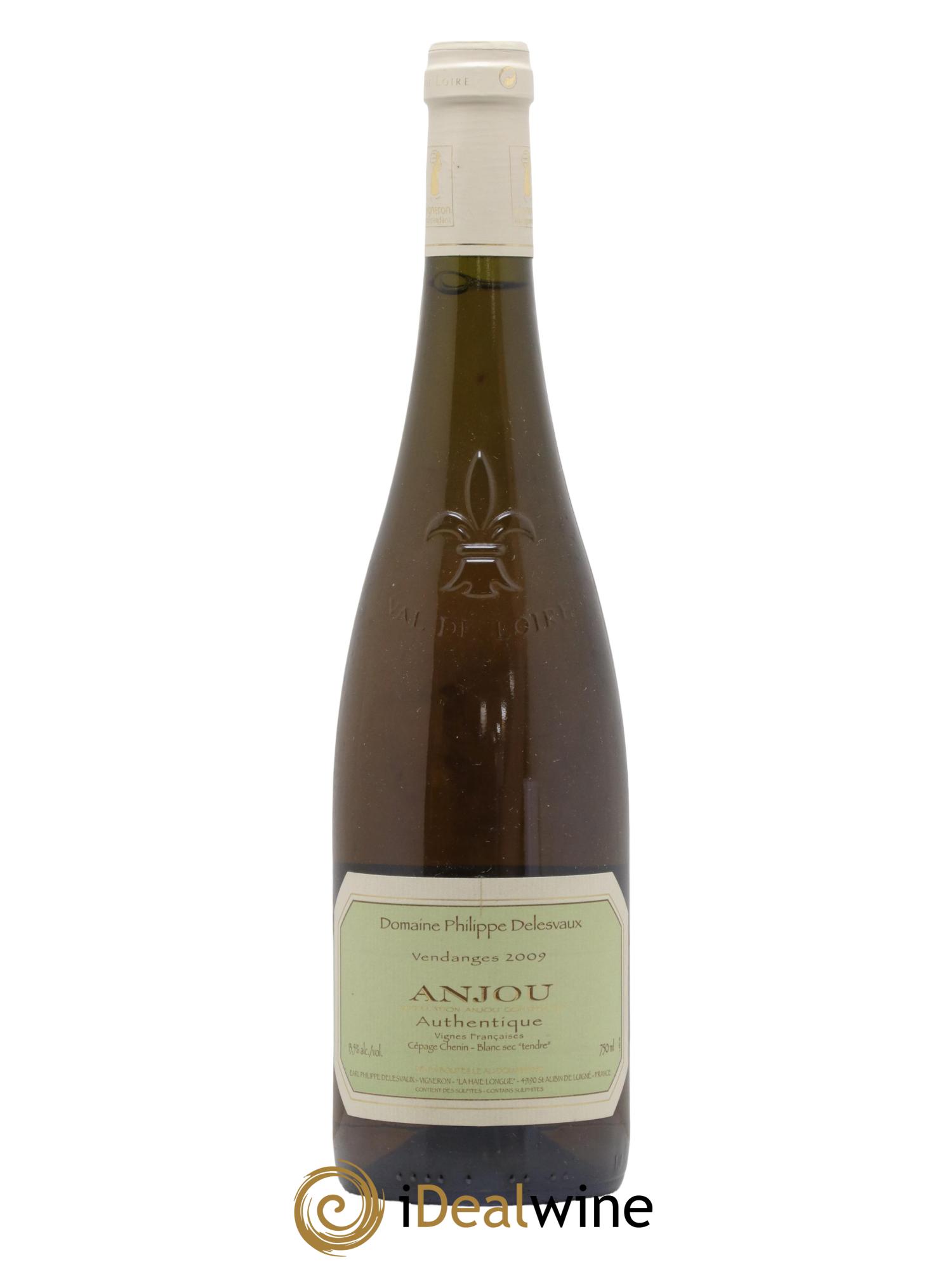 Anjou Authentique tendre Philippe Delesvaux 2009 - Lot de 1 bouteille - 0