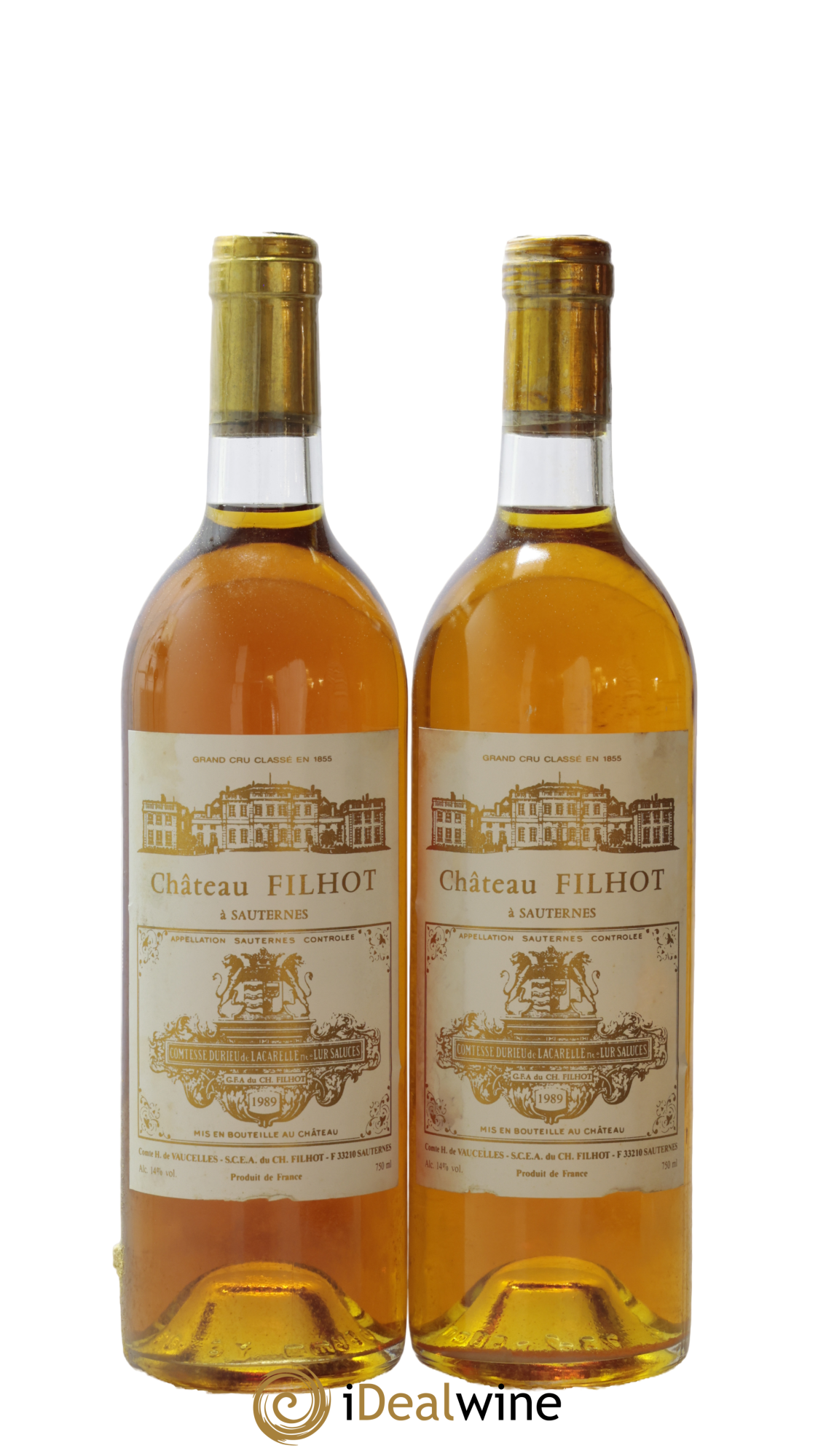 Château Filhot 2ème Grand Cru Classé 1989 - Lot de 2 bouteilles - 0