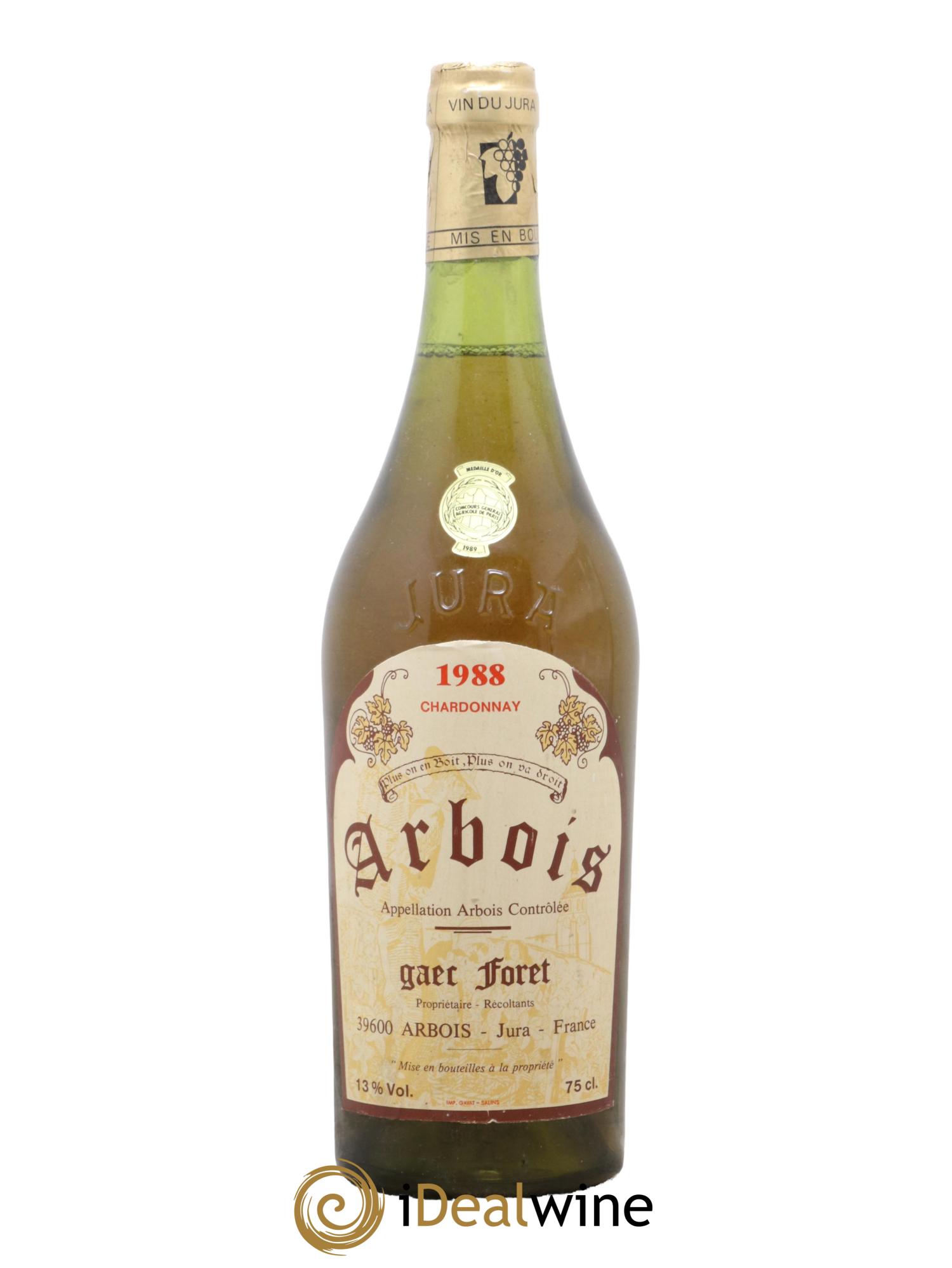 Arbois Chardonnay Gaec Forêt 1988 - Lotto di 1 bottiglia - 0