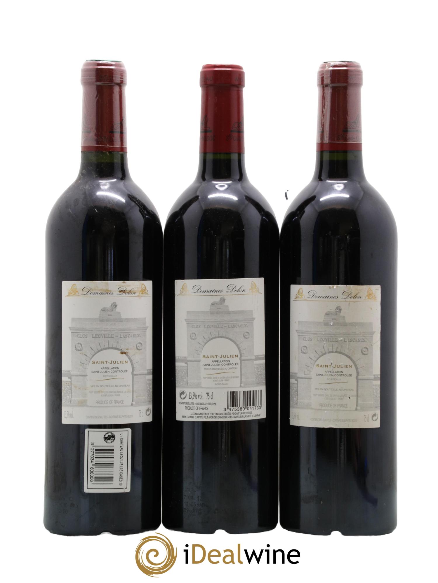 Château Léoville Las Cases 2ème Grand Cru Classé 2010 - Lot de 3 bouteilles - 1