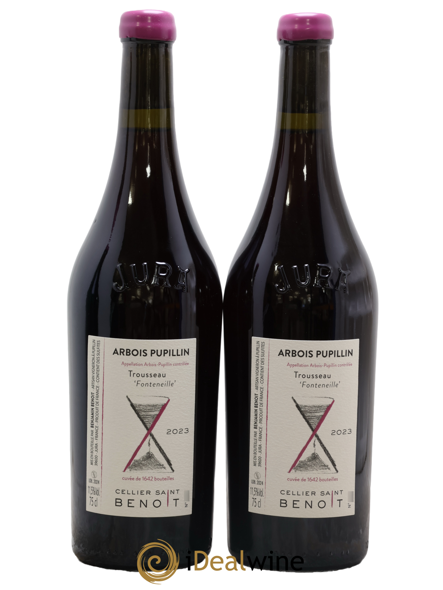 Arbois Pupillin Fonteneille Cellier Saint Benoit 2023 - Posten von 2 Flaschen - 0