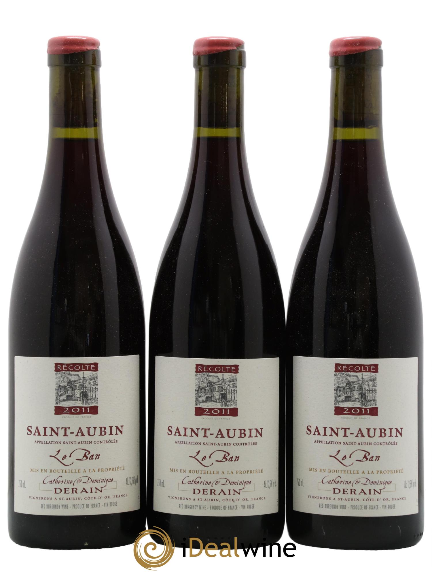Saint-Aubin Le Ban Catherine et Dominique Derain 2011 - Lot de 3 bouteilles - 0
