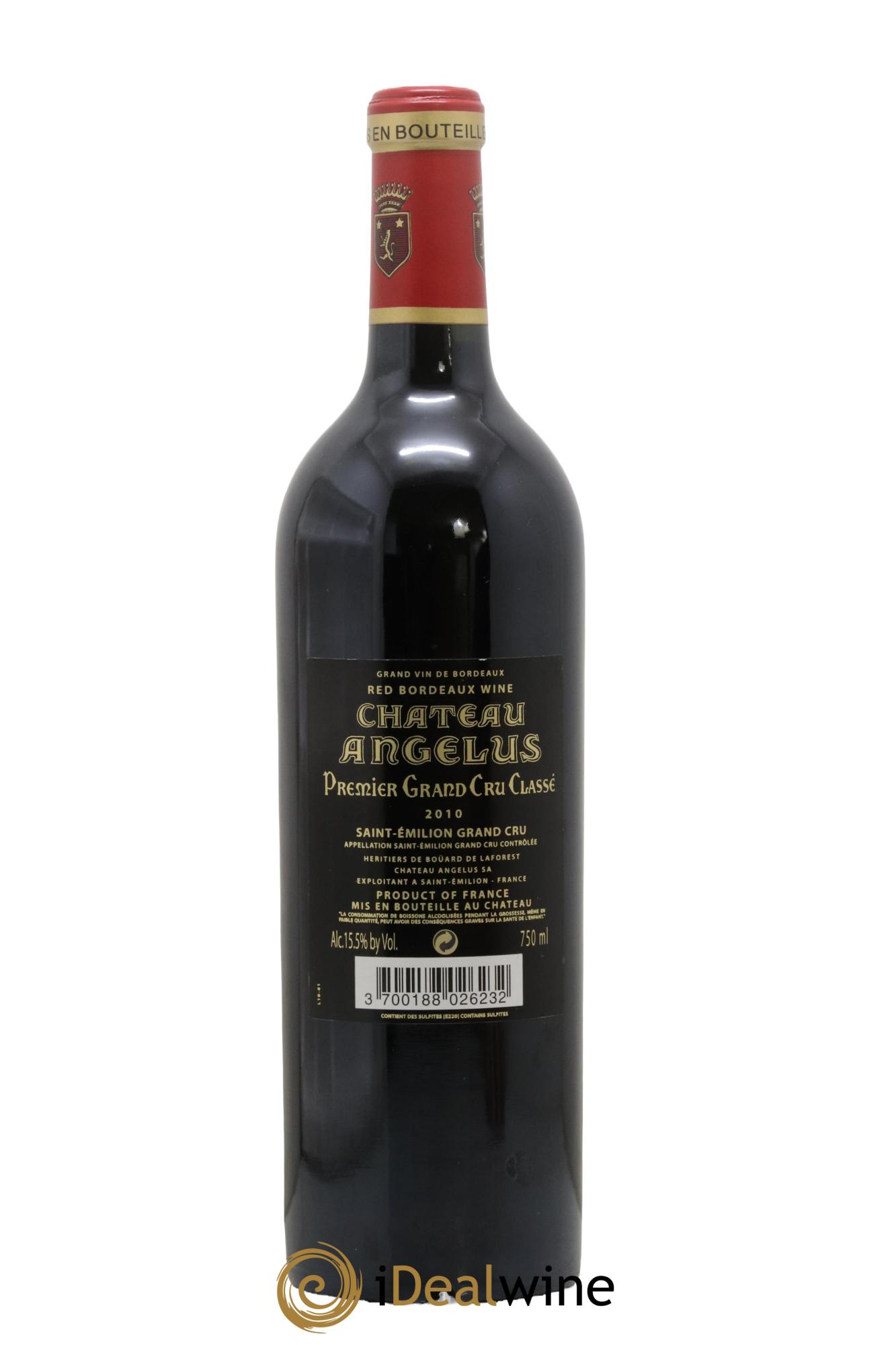 Château Angélus 1er Grand Cru Classé A 2010 - Lot of 1 bottle - 1
