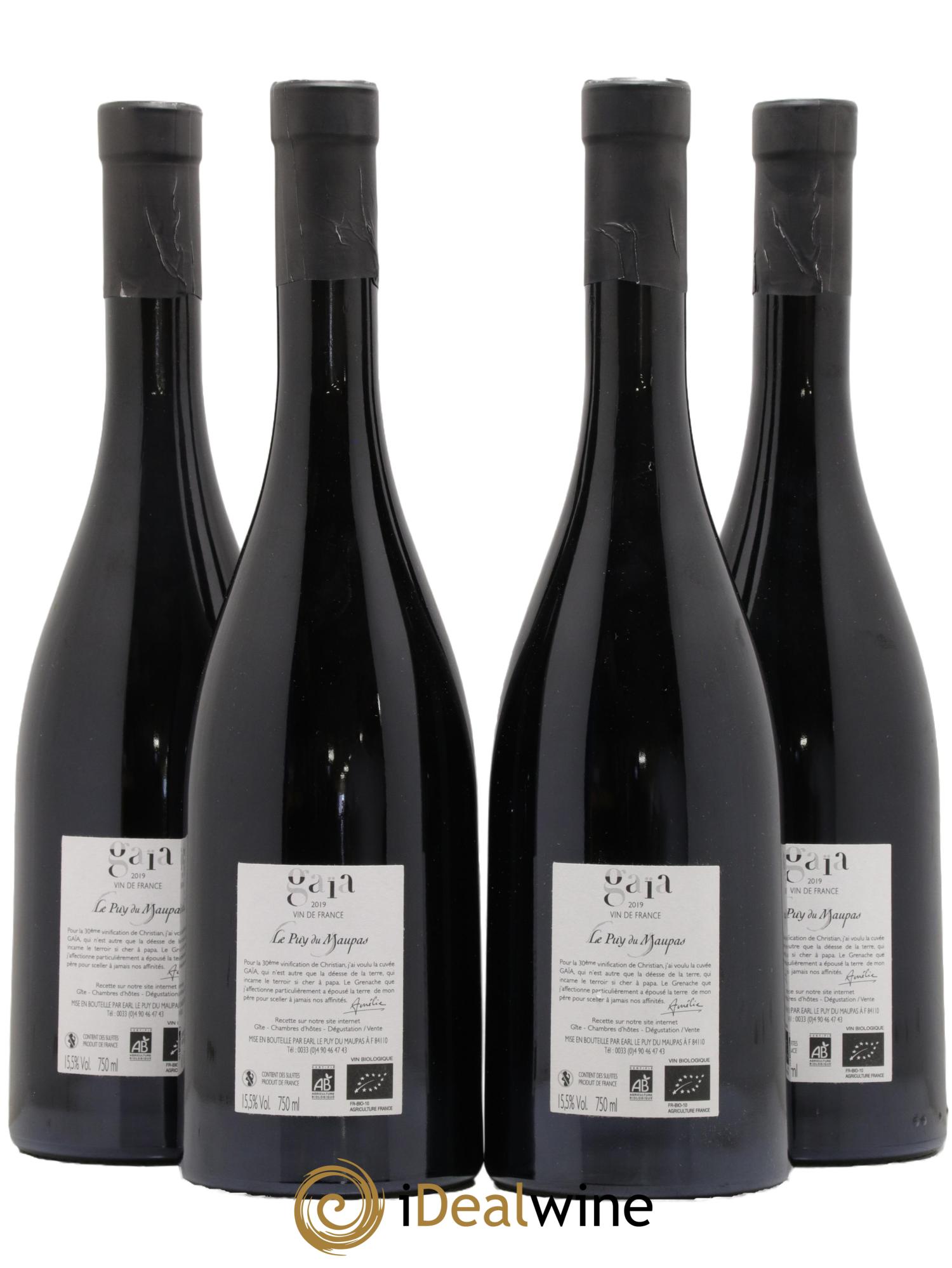 Vin de France Gaia Le Puy de Maupas 2019 - Lotto di 4 bottiglie - 1