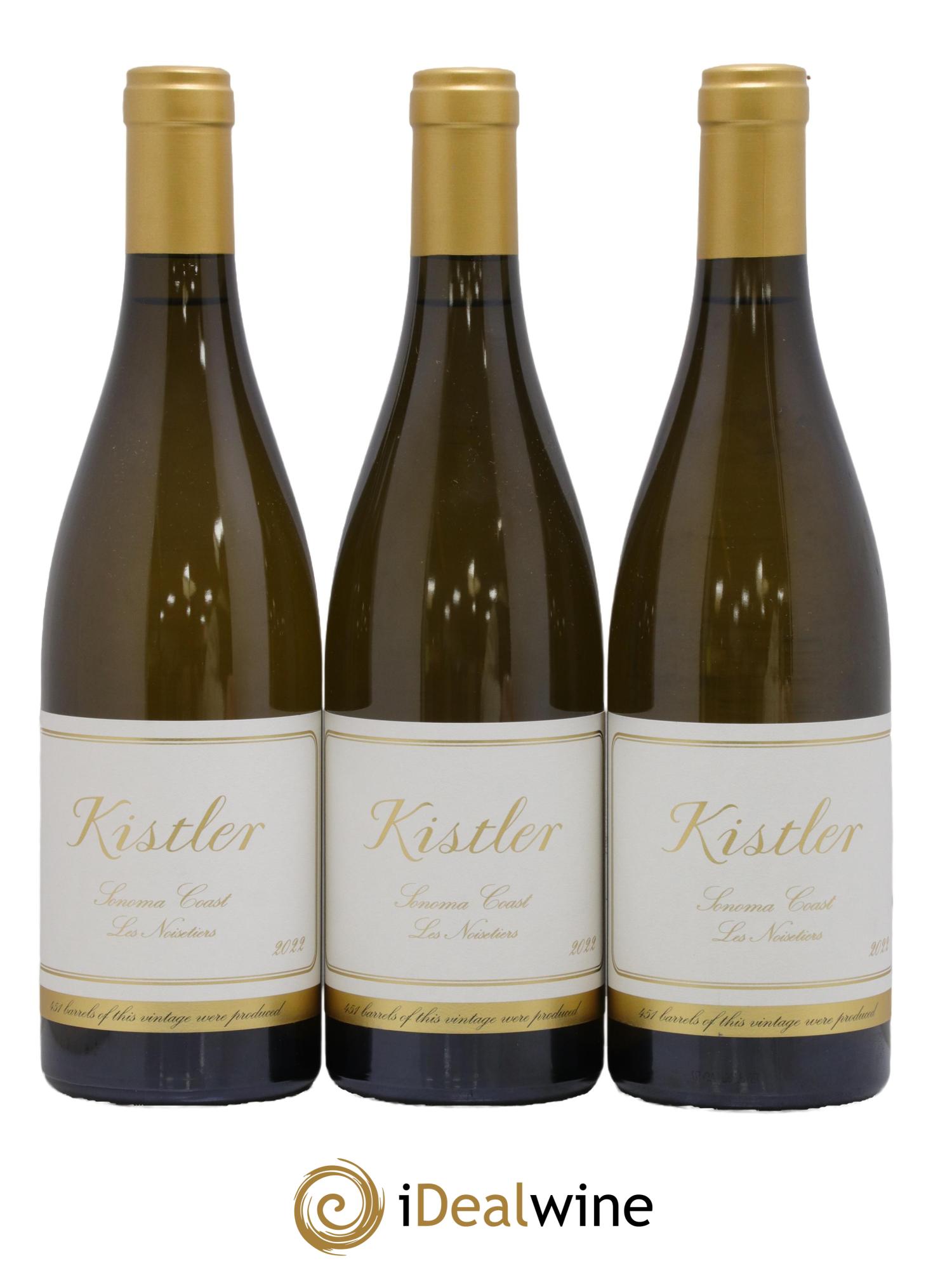 Sonoma Coast Kistler Les Noisetiers Chardonnay Kistler 2022 - Lot de 3 bouteilles - 0