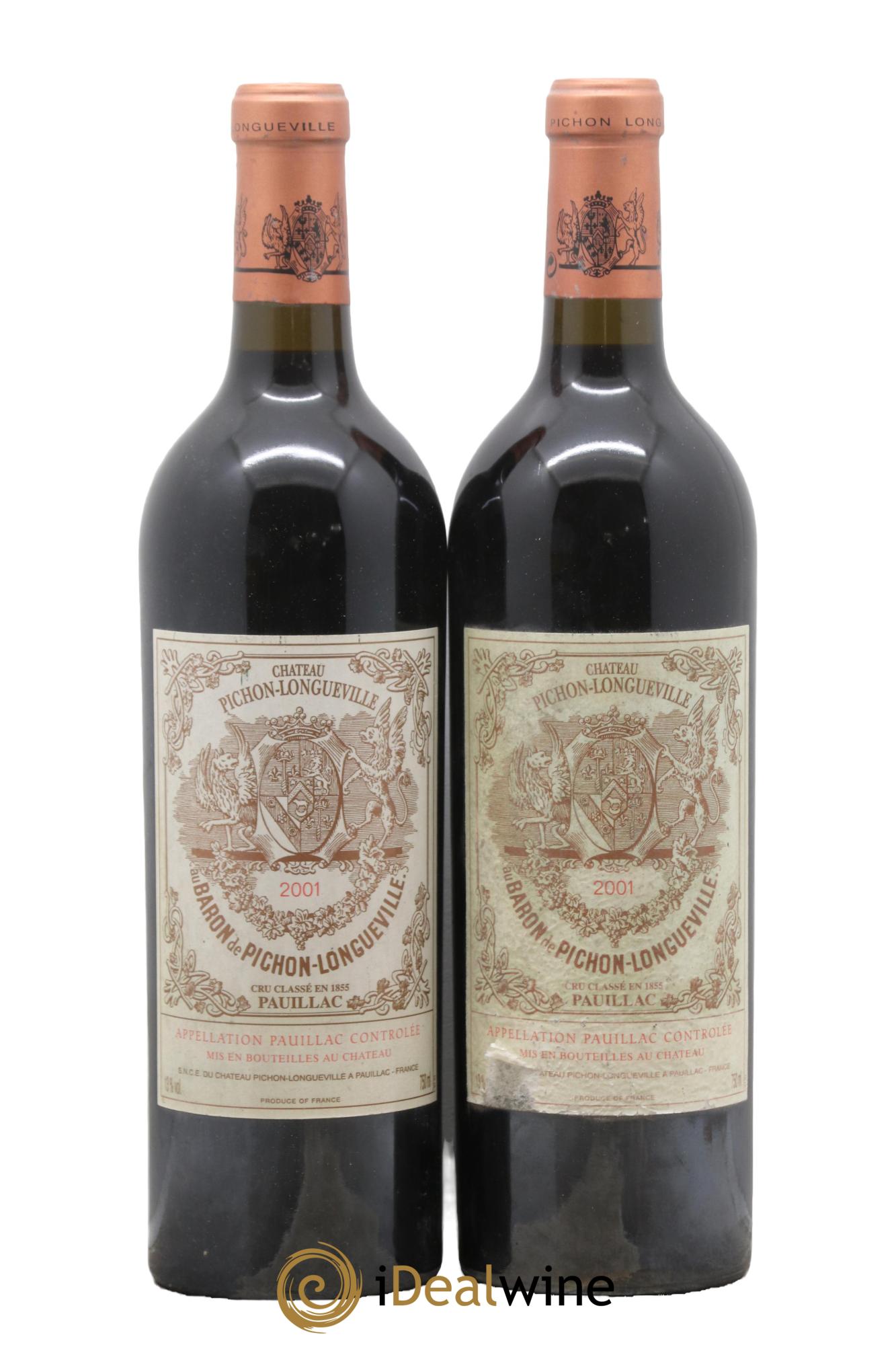 Pichon Longueville Baron 2ème Grand Cru Classé 2001 - Lot of 2 bottles - 0