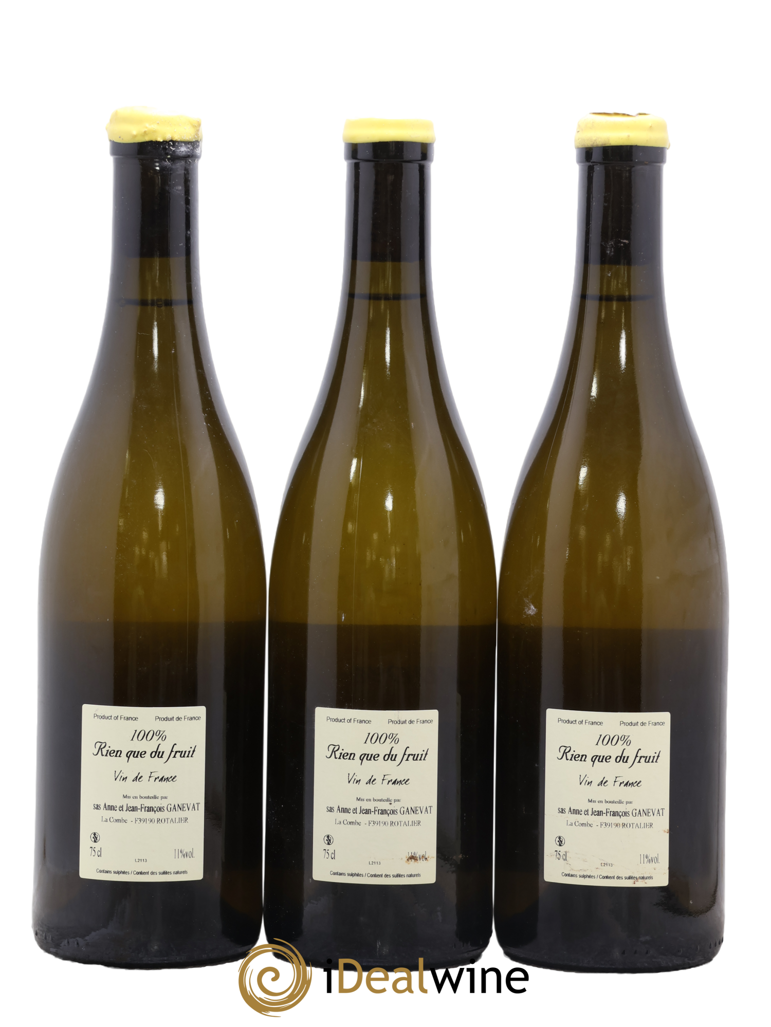 Vin de France 100% Rien que du fruit Anne et Jean François Ganevat 2021 - Lot of 3 bottles - 1