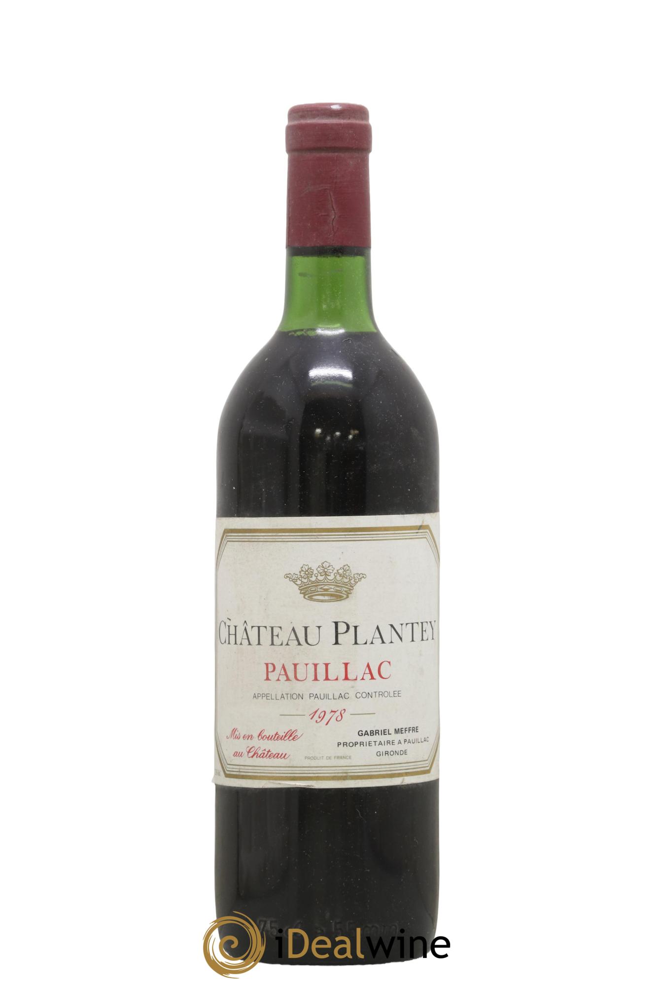 Château Plantey Cru Bourgeois 1978 - Lot of 1 bottle - 0
