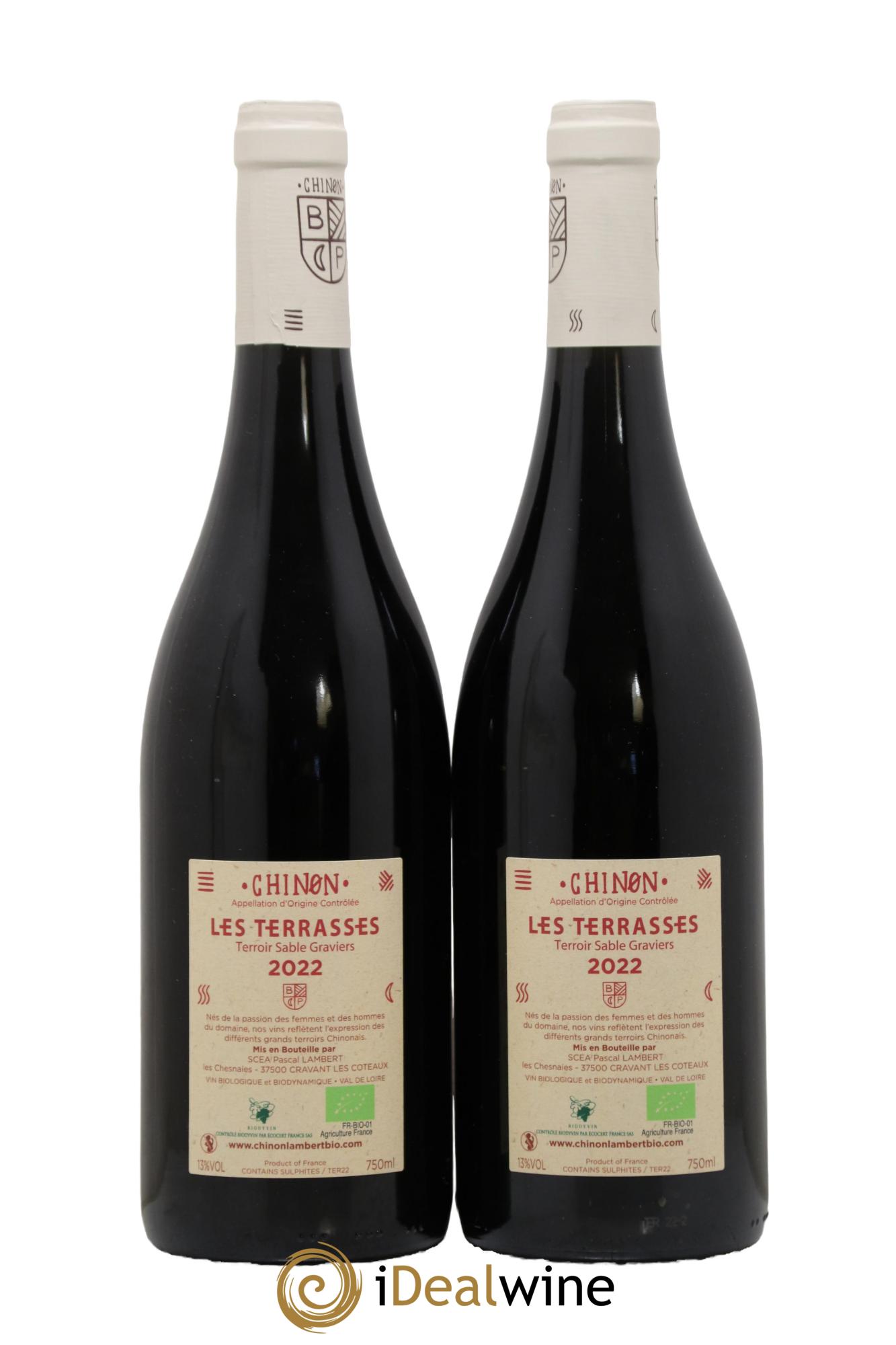 Chinon Les Terrasses Domaine Lambert 2022 - Lot de 2 bouteilles - 1