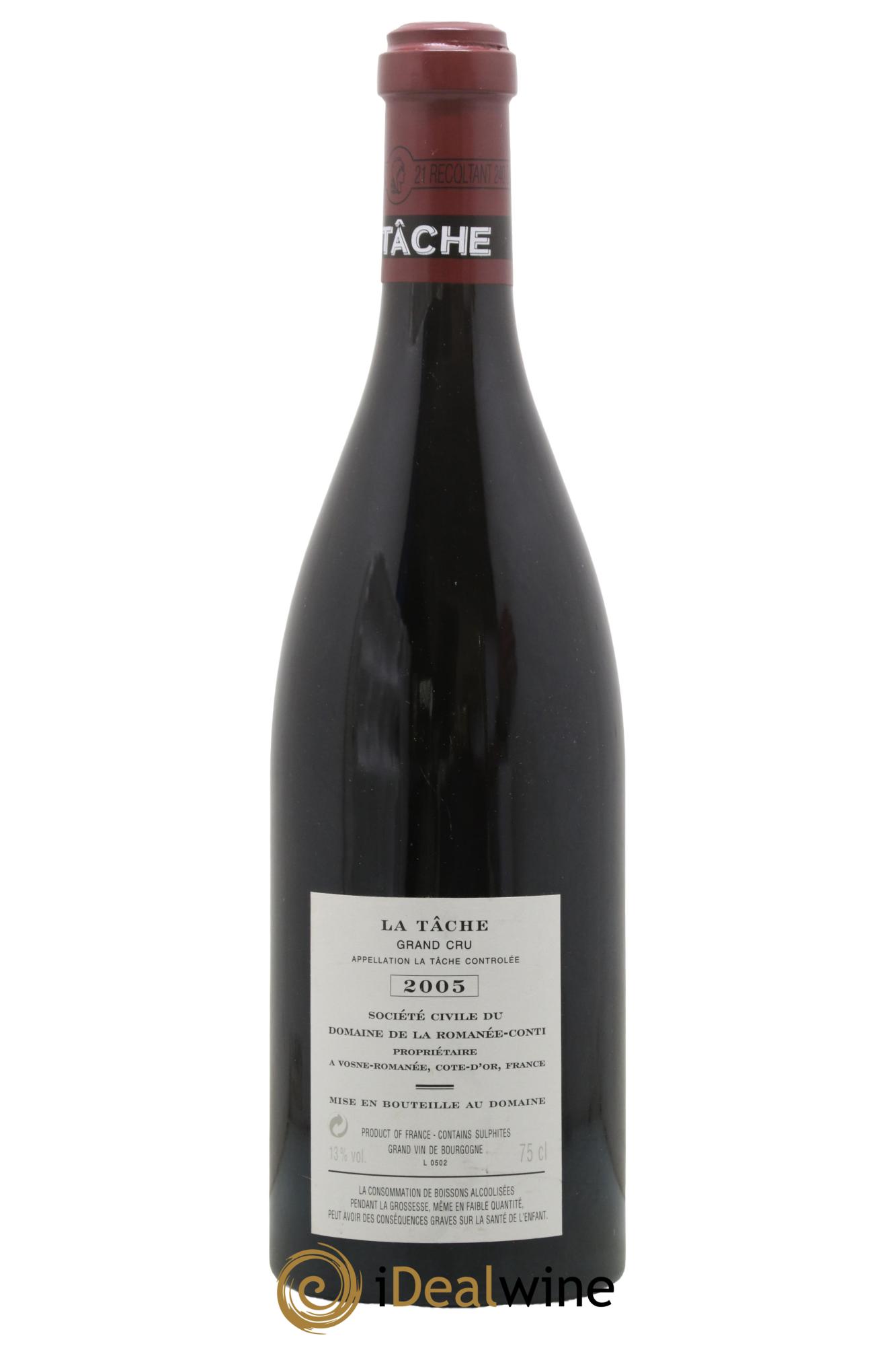 La Tâche Grand Cru Domaine de la Romanée-Conti 2005 - Posten von 1 Flasche - 1