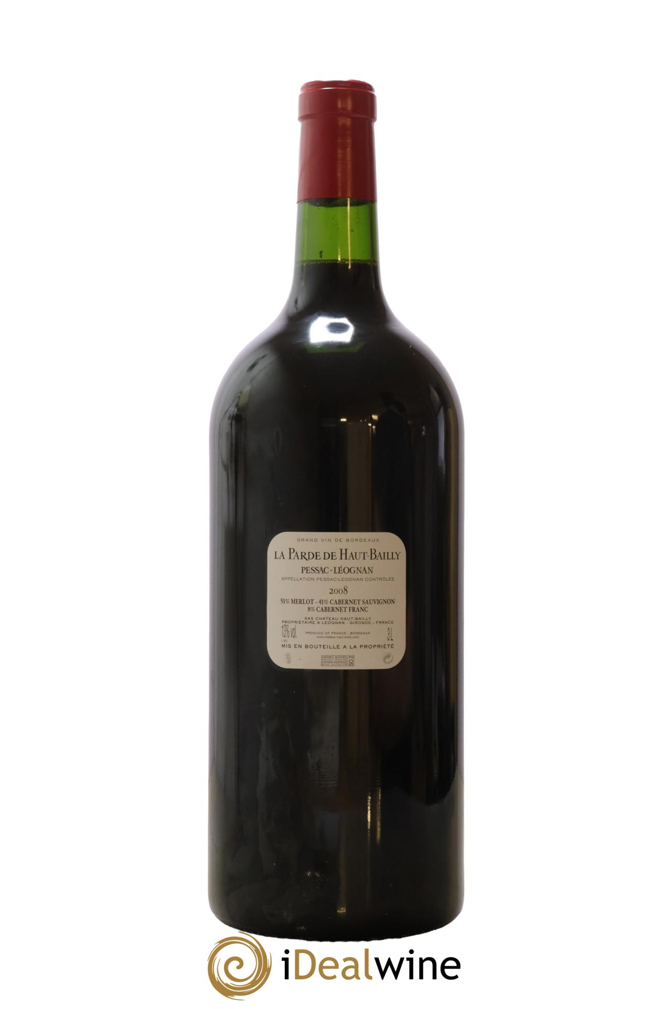 Haut Bailly II (Anciennement La Parde de Haut-Bailly) Second Vin  2008 - Lot of 1 double magnum - 2