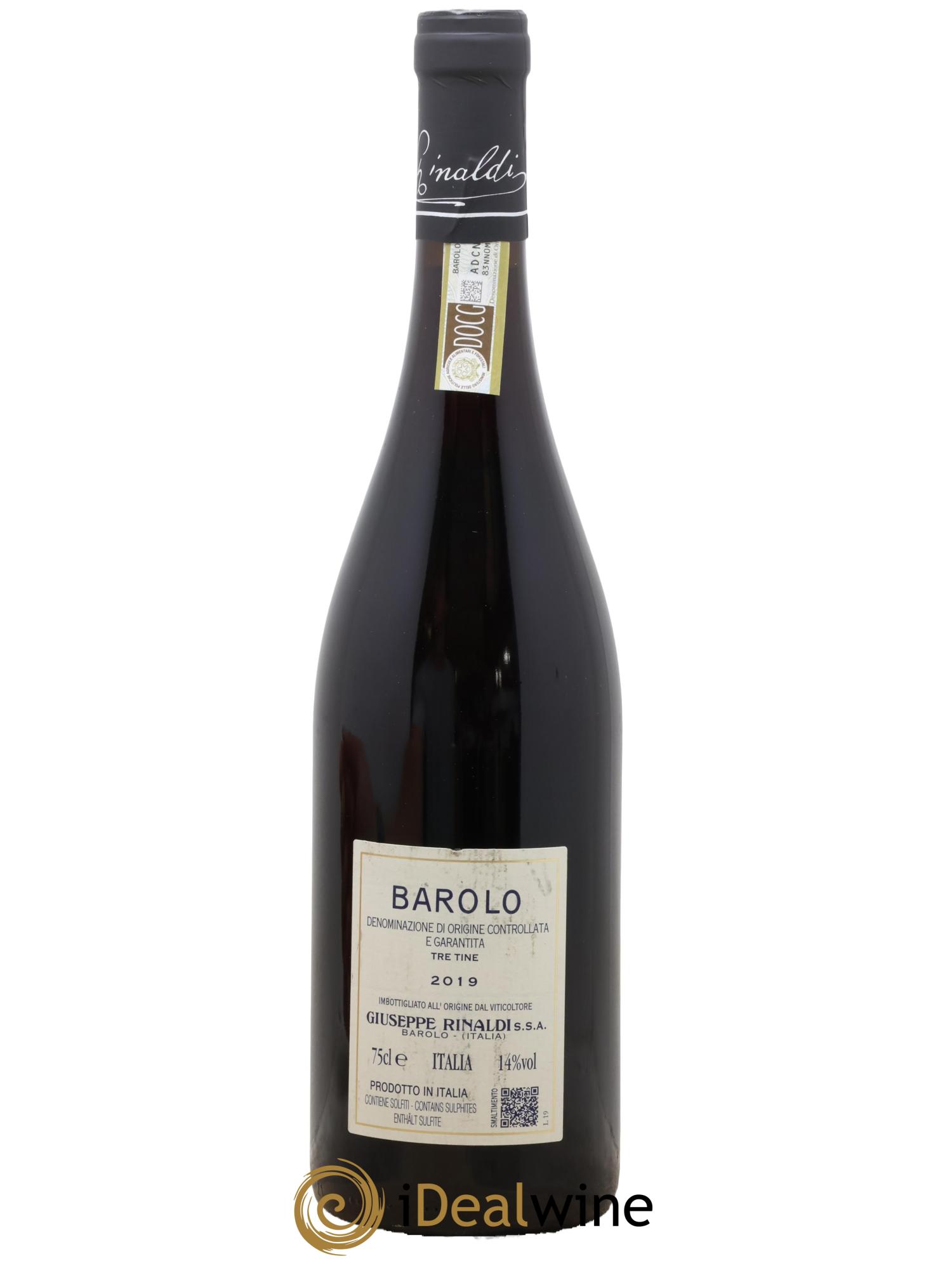 Barolo DOCG Tre Tine Giuseppe Rinaldi 2019 - Lotto di 1 bottiglia - 1