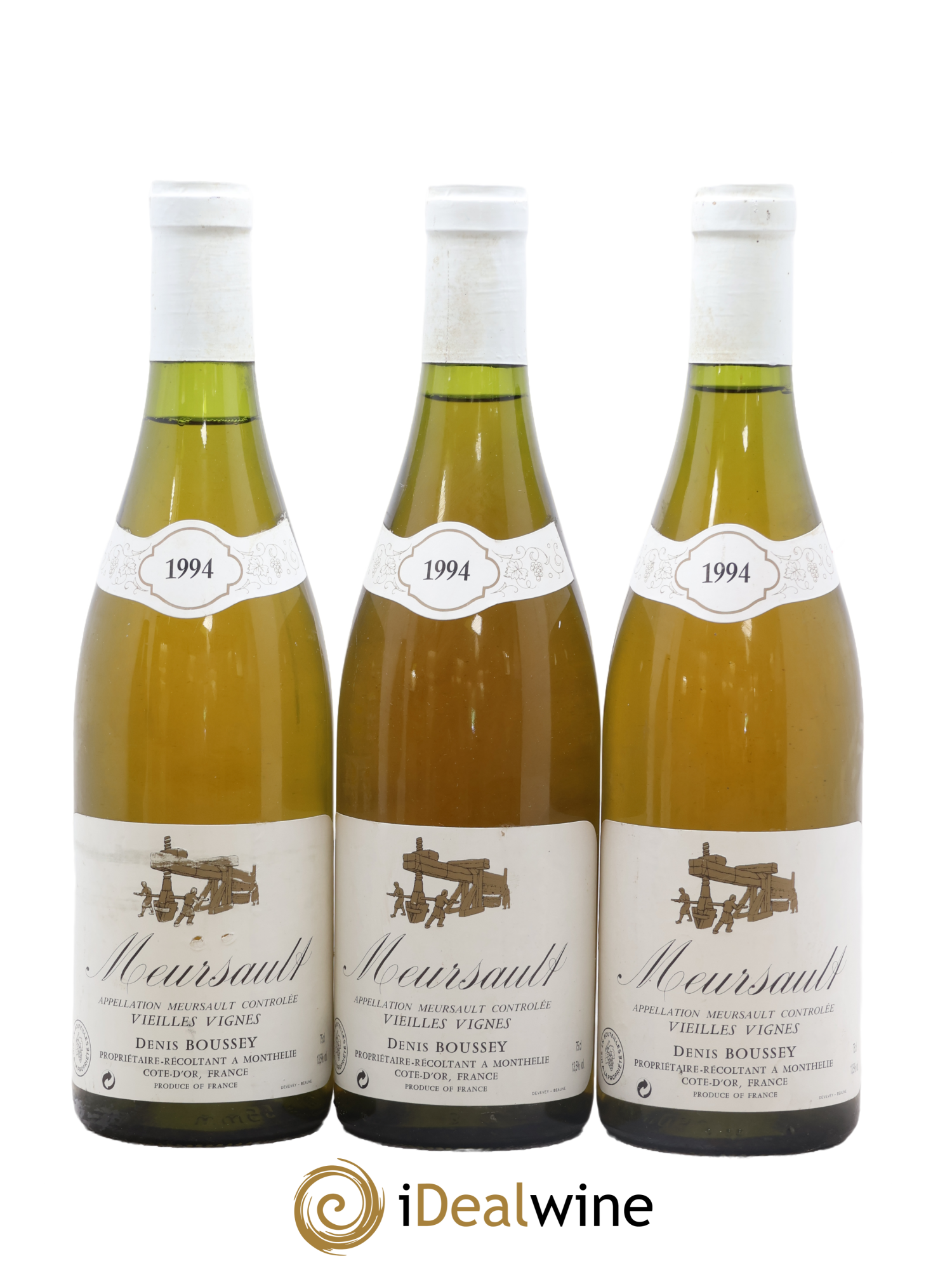 Meursault Vieilles Vignes Domaine Denis Boussey 1994 - Lot de 3 bouteilles - 0
